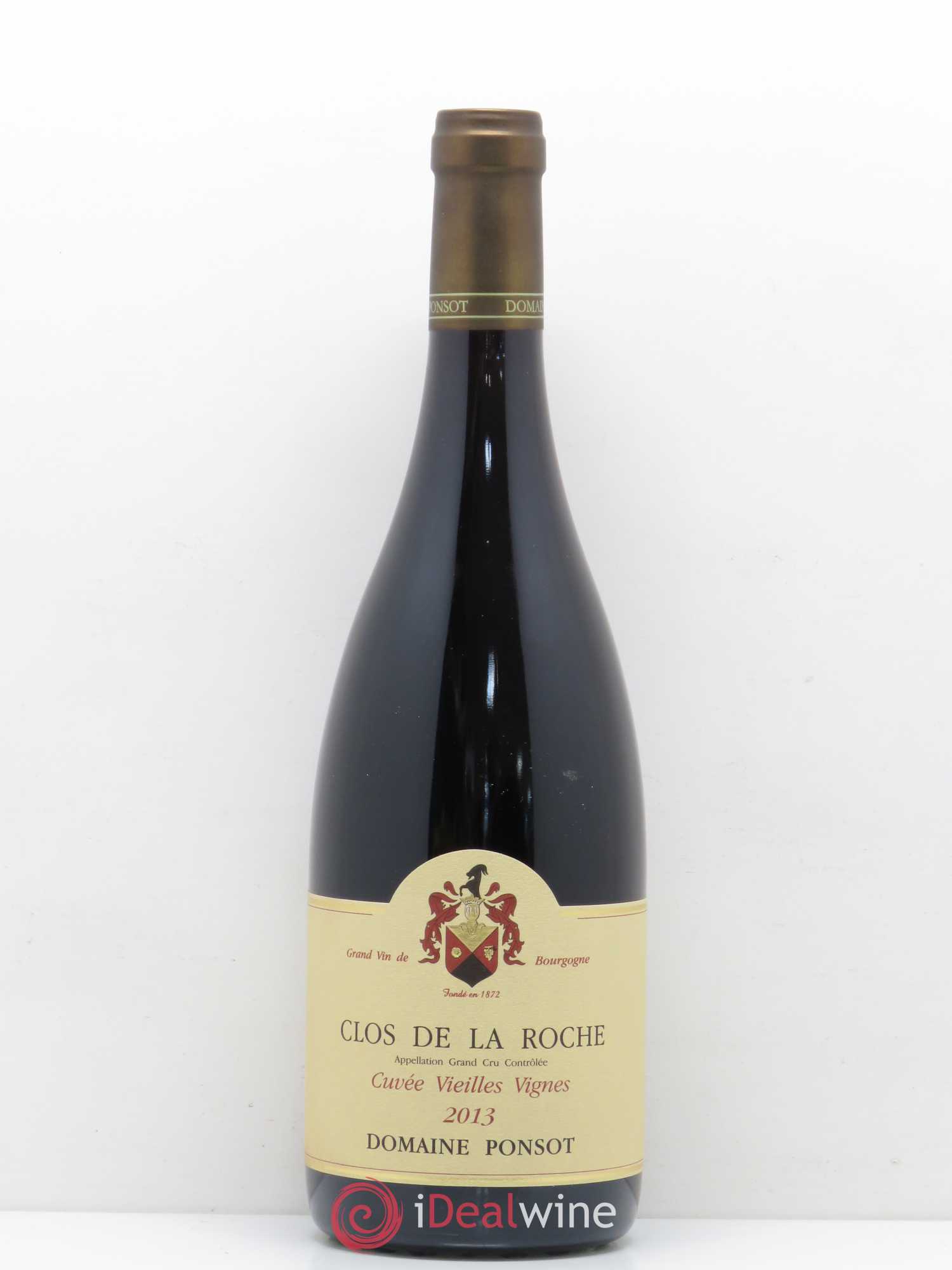 Clos de la Roche Grand Cru Vieilles Vignes Ponsot (Domaine) 2013 - Lot de 1 bouteille - 0