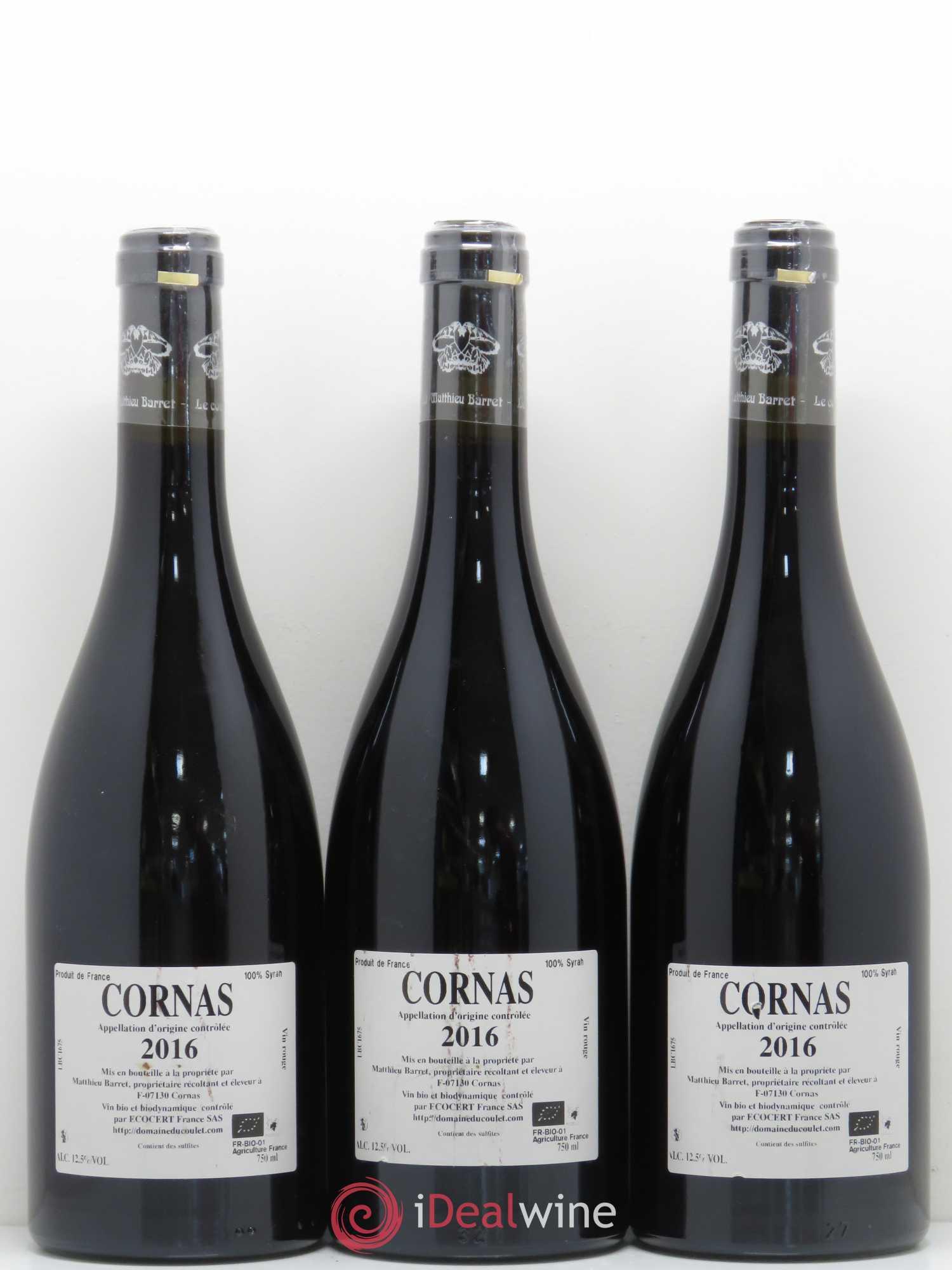 Cornas Brise Cailloux Coulet (Domaine du) - Matthieu Barret 2016 - Lot of 3 bottles - 1