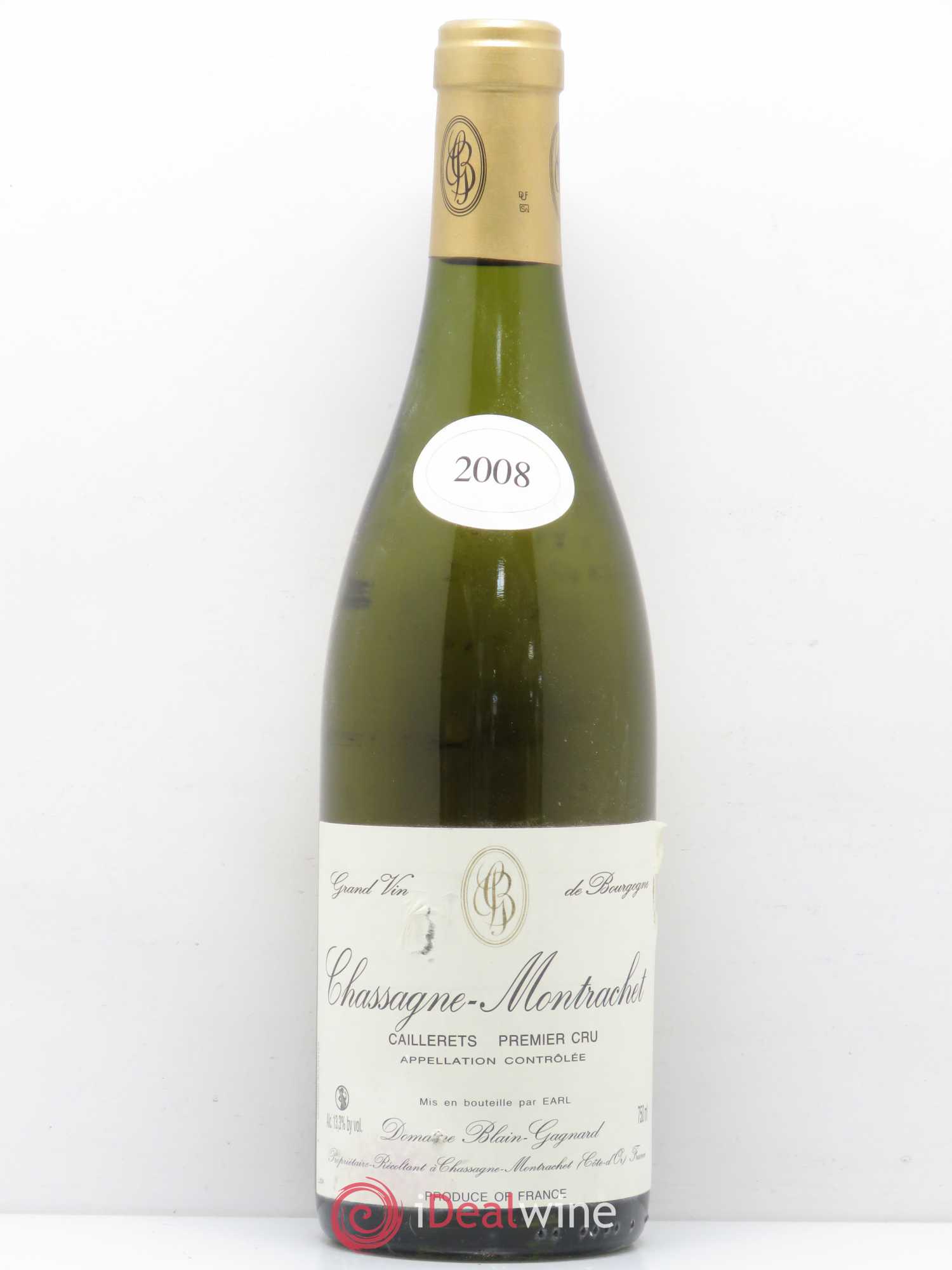 Chassagne-Montrachet 1er Cru Caillerets Blain Gagnard 2008 - Posten von 1 Flasche - 0