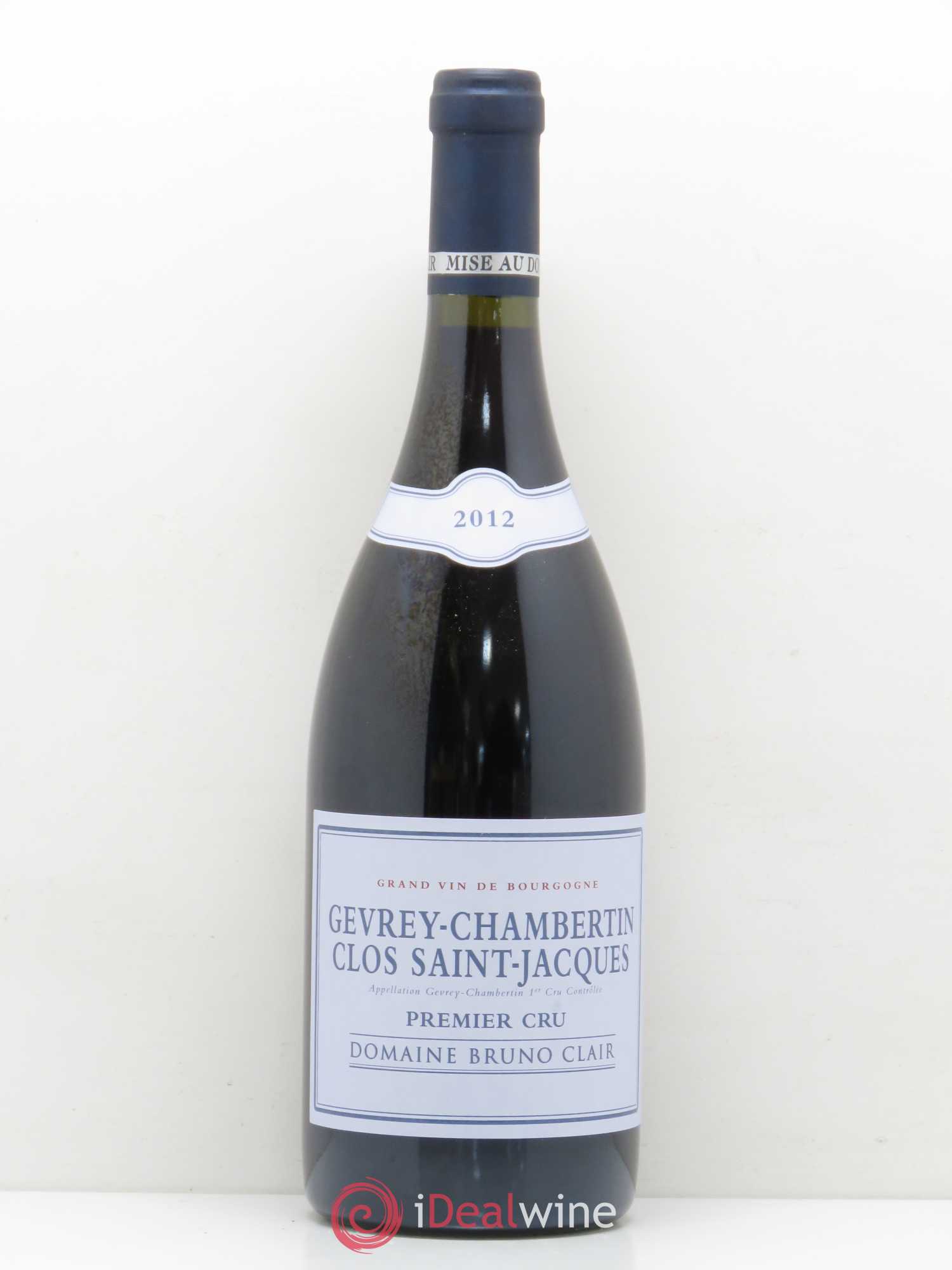 Gevrey-Chambertin 1er Cru Clos Saint-Jacques Bruno Clair (Domaine) 2012 - Lot de 1 bouteille - 0