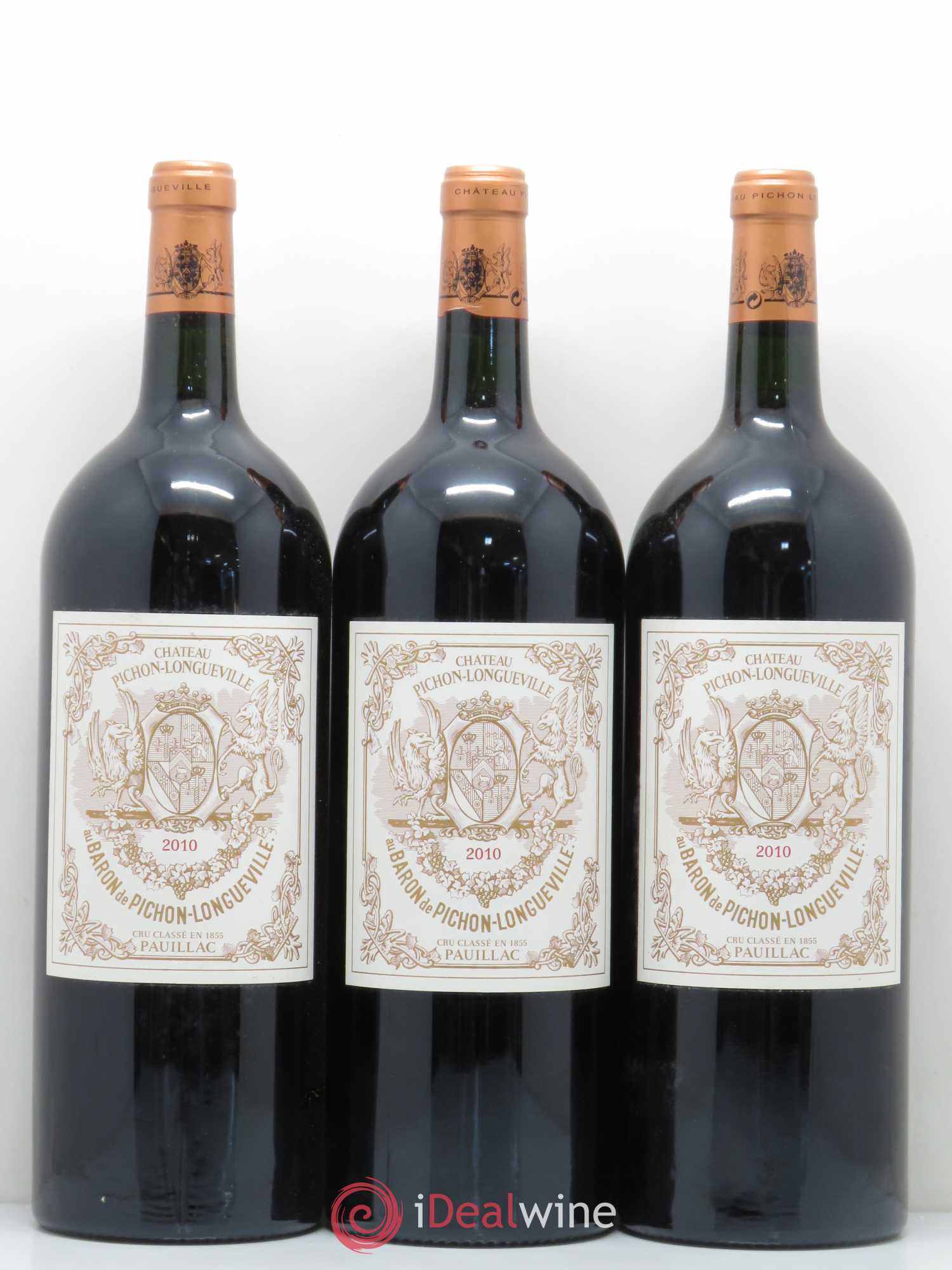 Pichon Longueville Baron 2ème Grand Cru Classé 2010 - Lot de 3 magnums - 0