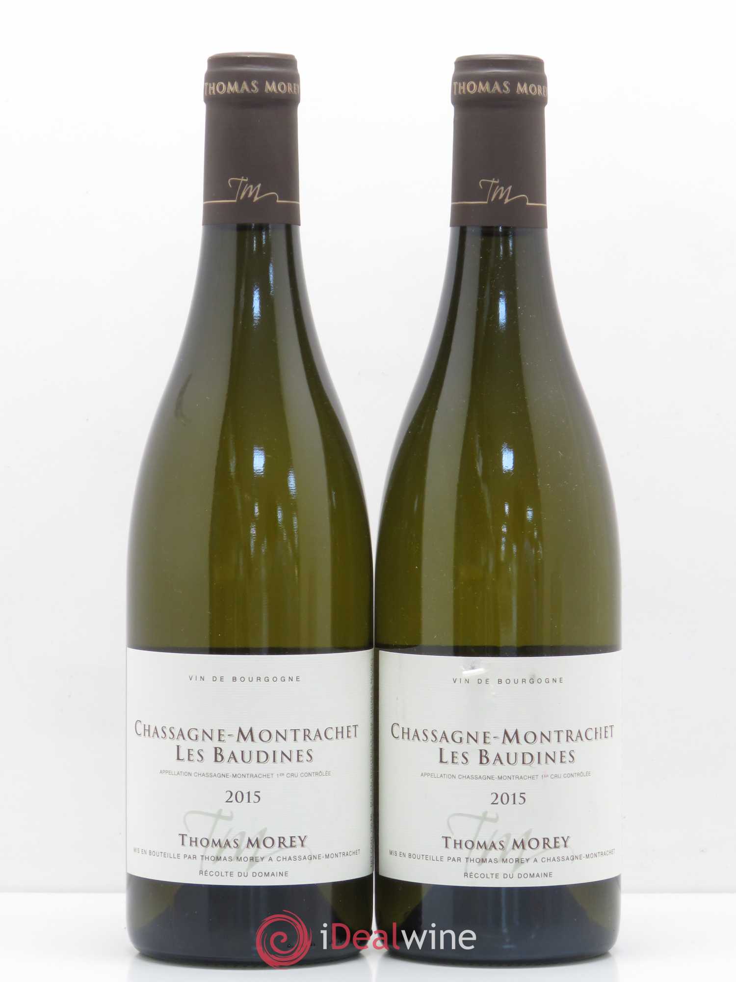 Chassagne-Montrachet 1er Cru Les Baudines Thomas Morey (sans prix de réserve) 2015 - Lotto di 2 bottiglie - 0