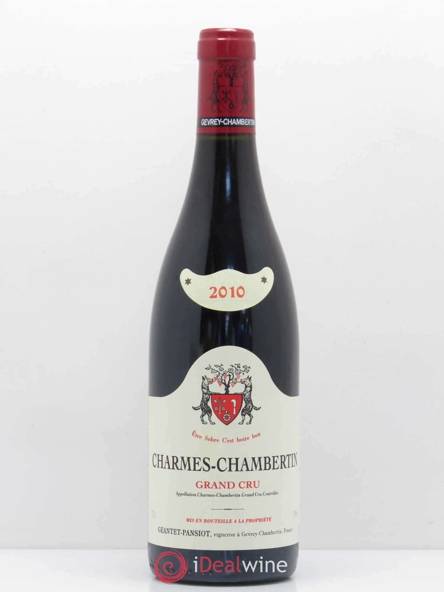 Charmes-Chambertin Grand Cru Geantet-Pansiot 2010 - Lot de 1 bouteille - 0