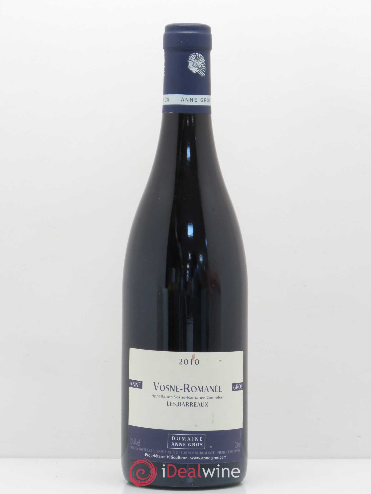 Vosne-Romanée Les Barreaux Anne Gros 2010 - Lot de 1 bouteille - 0