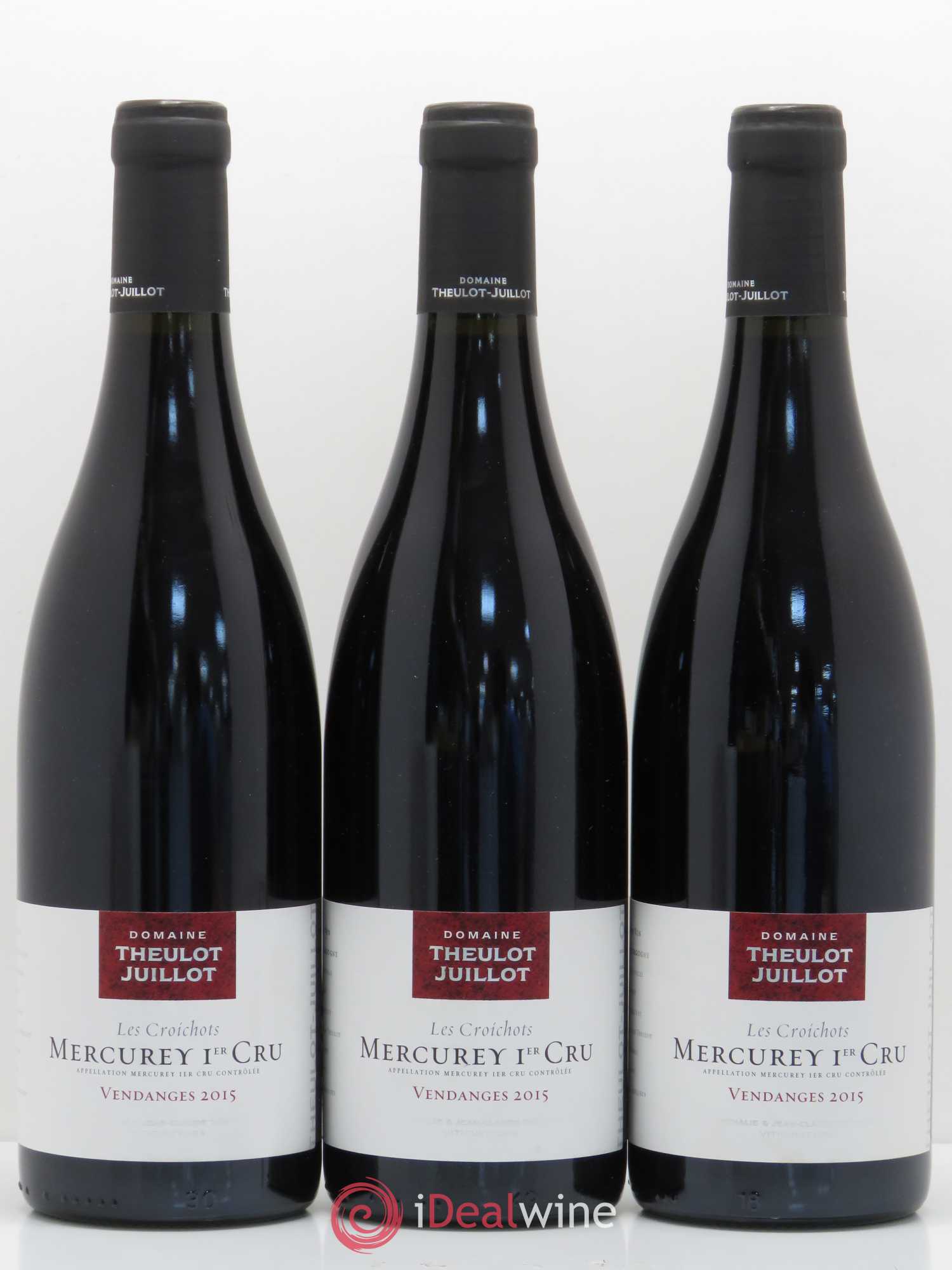 Mercurey 1er Cru Les Croichots Theulot Juillot 2015 - Posten von 3 Flaschen - 0