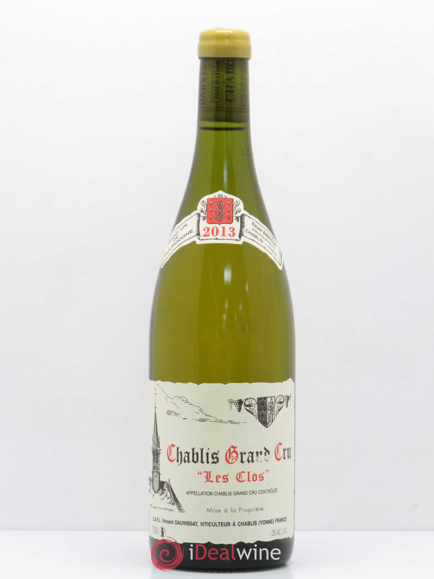 Chablis Grand Cru Les Clos Vincent Dauvissat (Domaine) 2013 - Lot de 1 bouteille - 0
