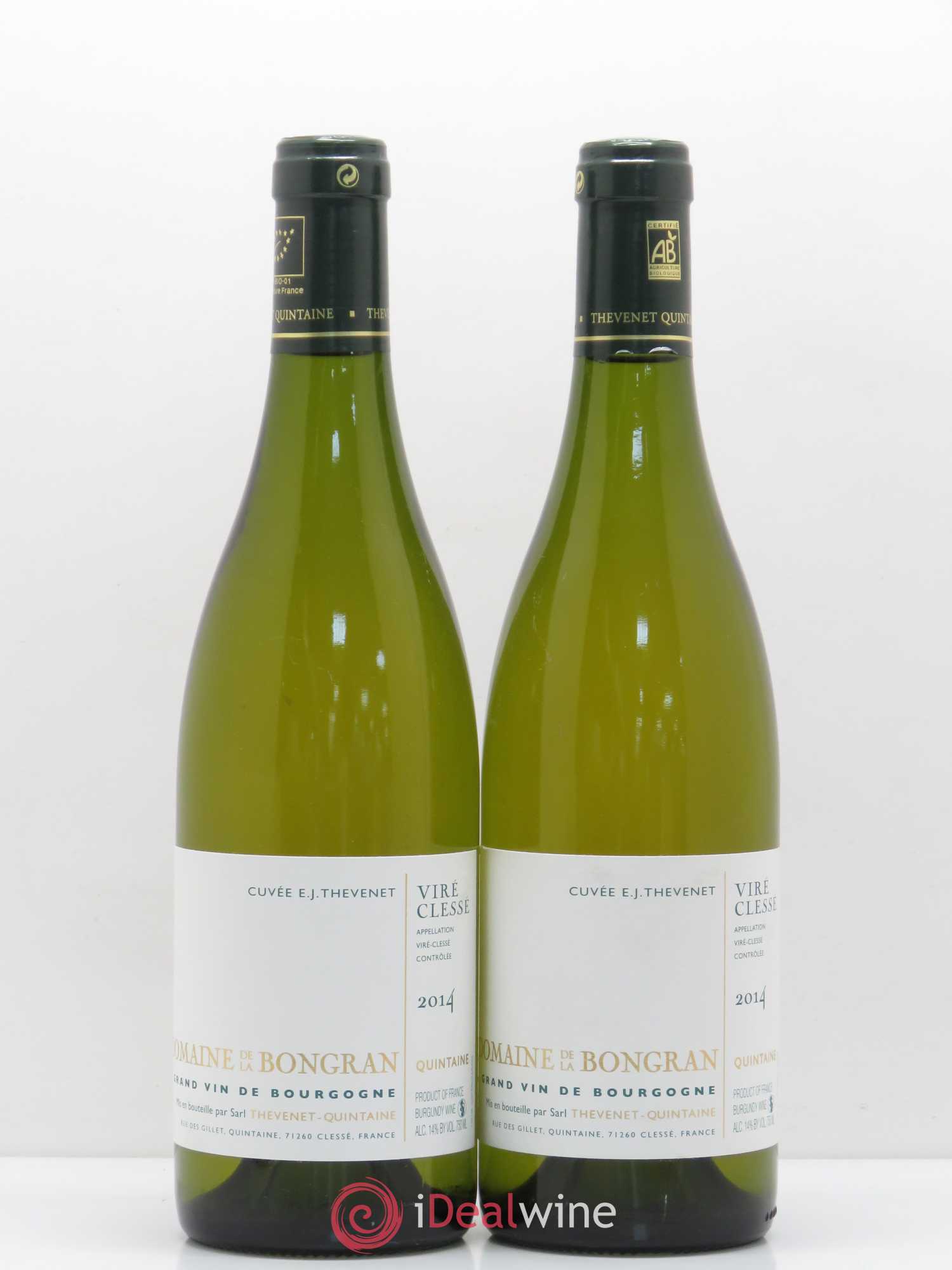 Viré-Clessé Cuvée E.J. Thevenet Domaine de la Bongran (J.Thevenet) 2014 - Lot de 2 bouteilles - 0