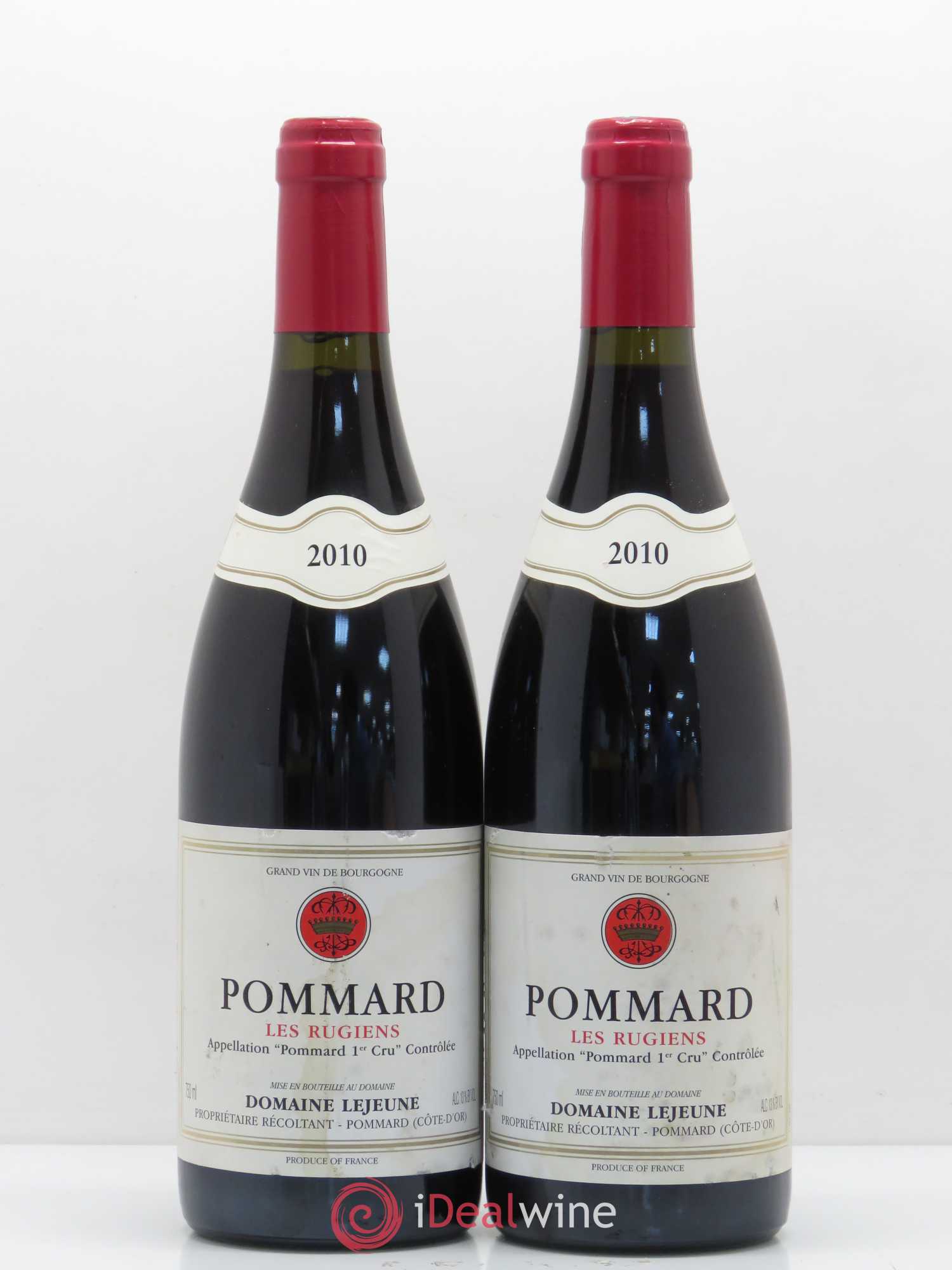 Pommard 1er Cru Les Rugiens Lejeune 2010 - Lot de 2 bouteilles - 0