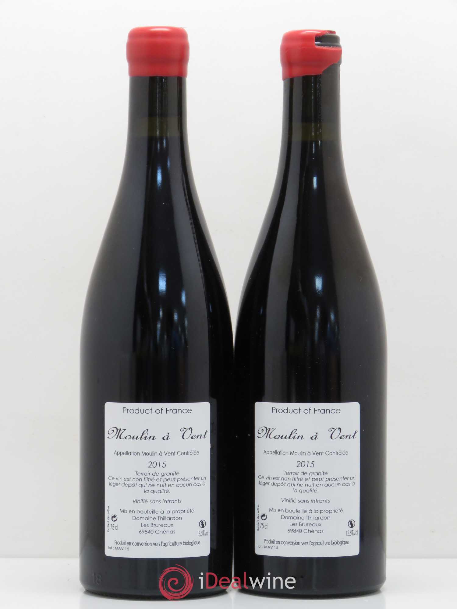 Moulin-à-Vent Thillardon 2015 - Lot de 2 bouteilles - 1
