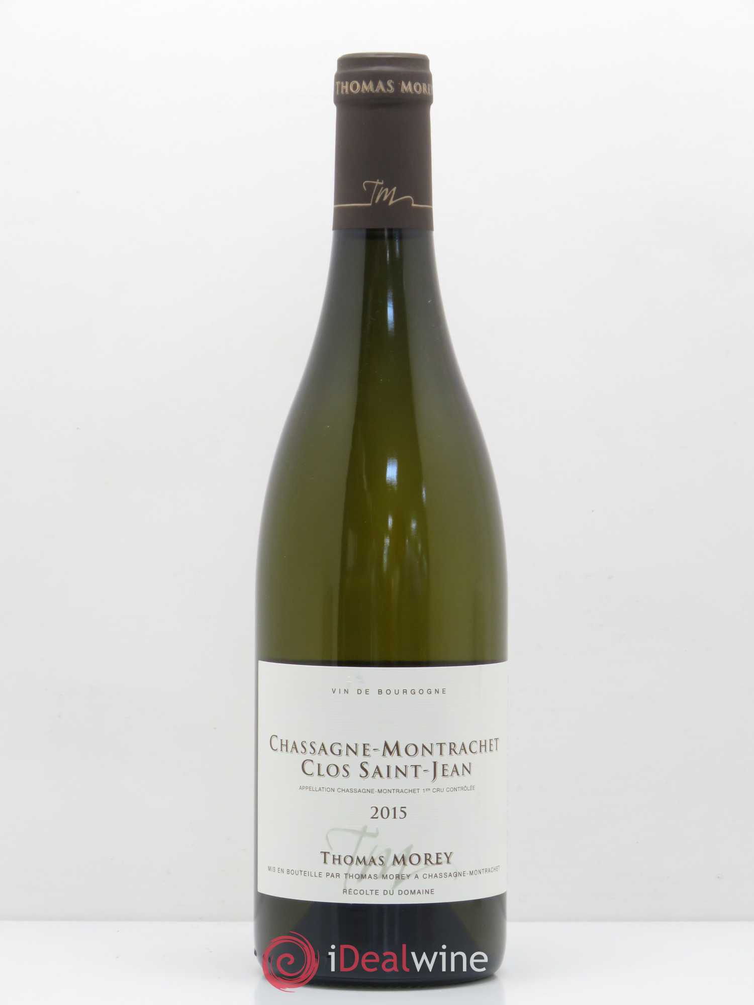 Chassagne-Montrachet 1er Cru Clos Saint Jean Thomas Morey 2015 - Lot de 1 bouteille - 0