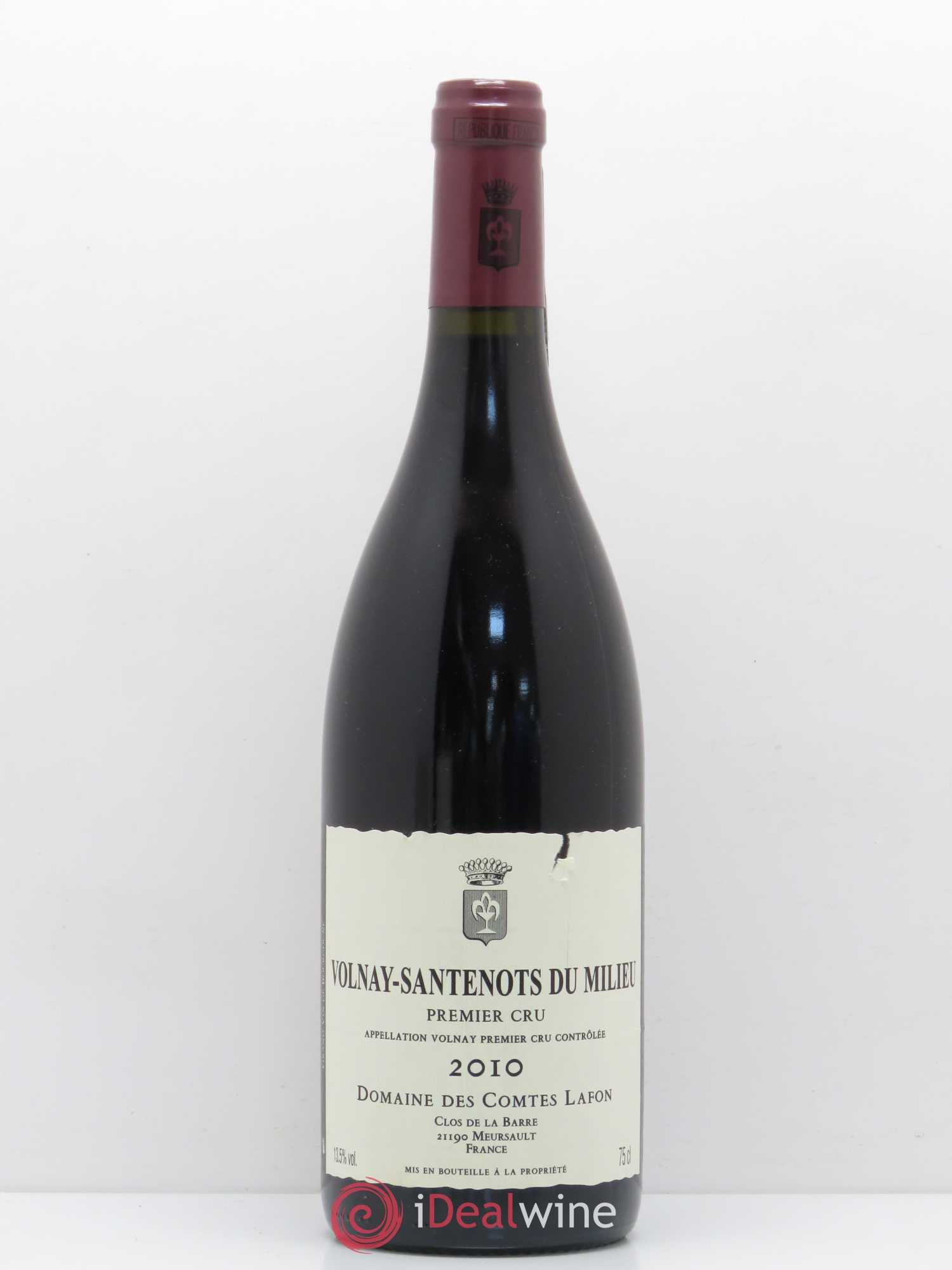 Volnay 1er Cru Santenots du Milieu Comtes Lafon (Domaine des) 2010 - Lot de 1 bouteille - 0