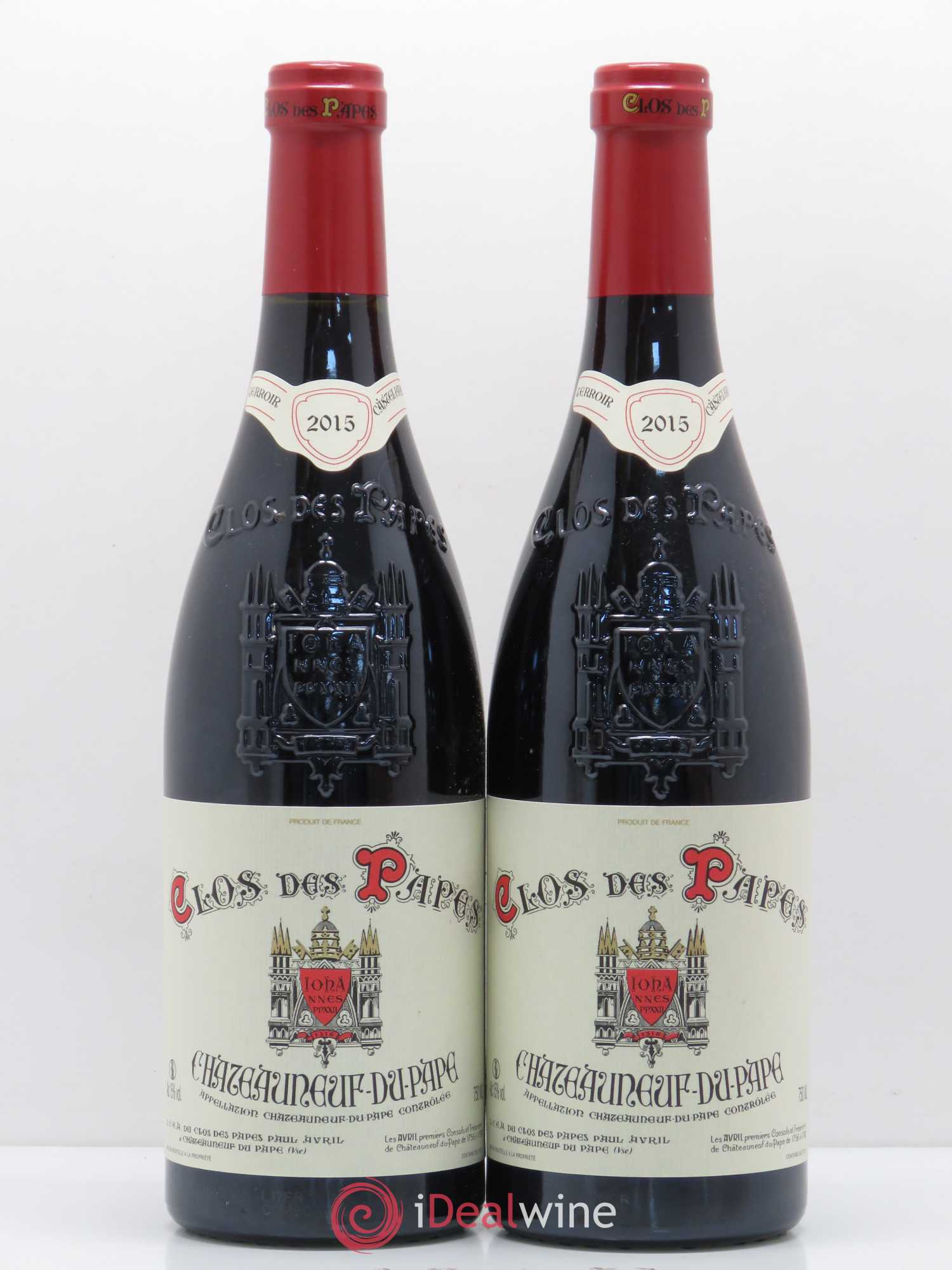 Châteauneuf-du-Pape Clos des Papes - Paul Avril 2015 - Lot de 2 bouteilles - 0