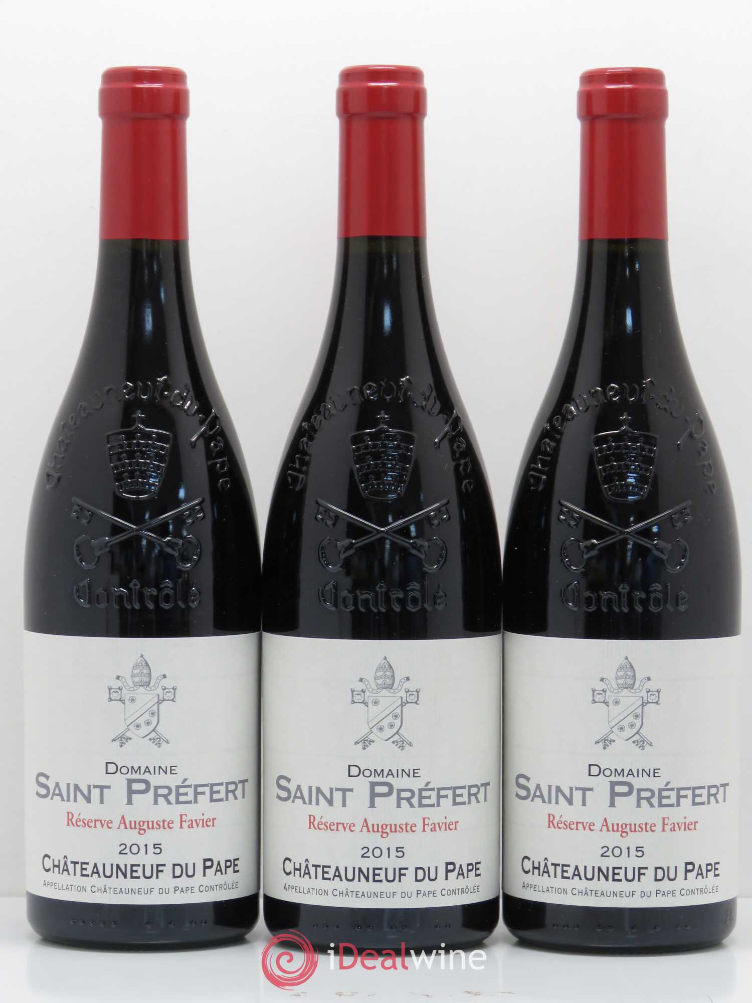Châteauneuf-du-Pape Réserve Auguste Favier Domaine Saint-Préfert 2015 - Lot de 3 bouteilles - 0