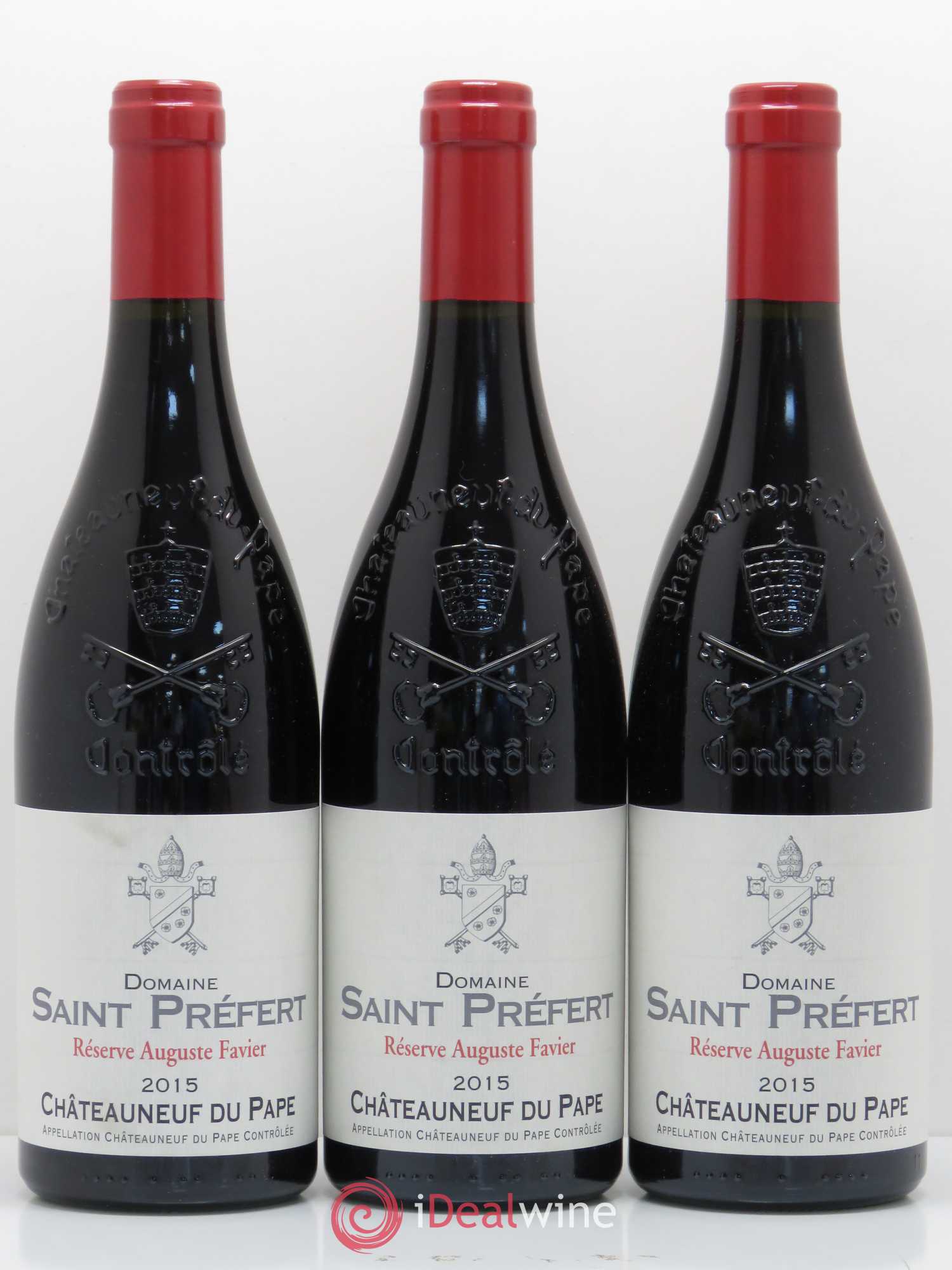 Châteauneuf-du-Pape Réserve Auguste Favier Domaine Saint-Préfert 2015 - Lot de 3 bouteilles - 0