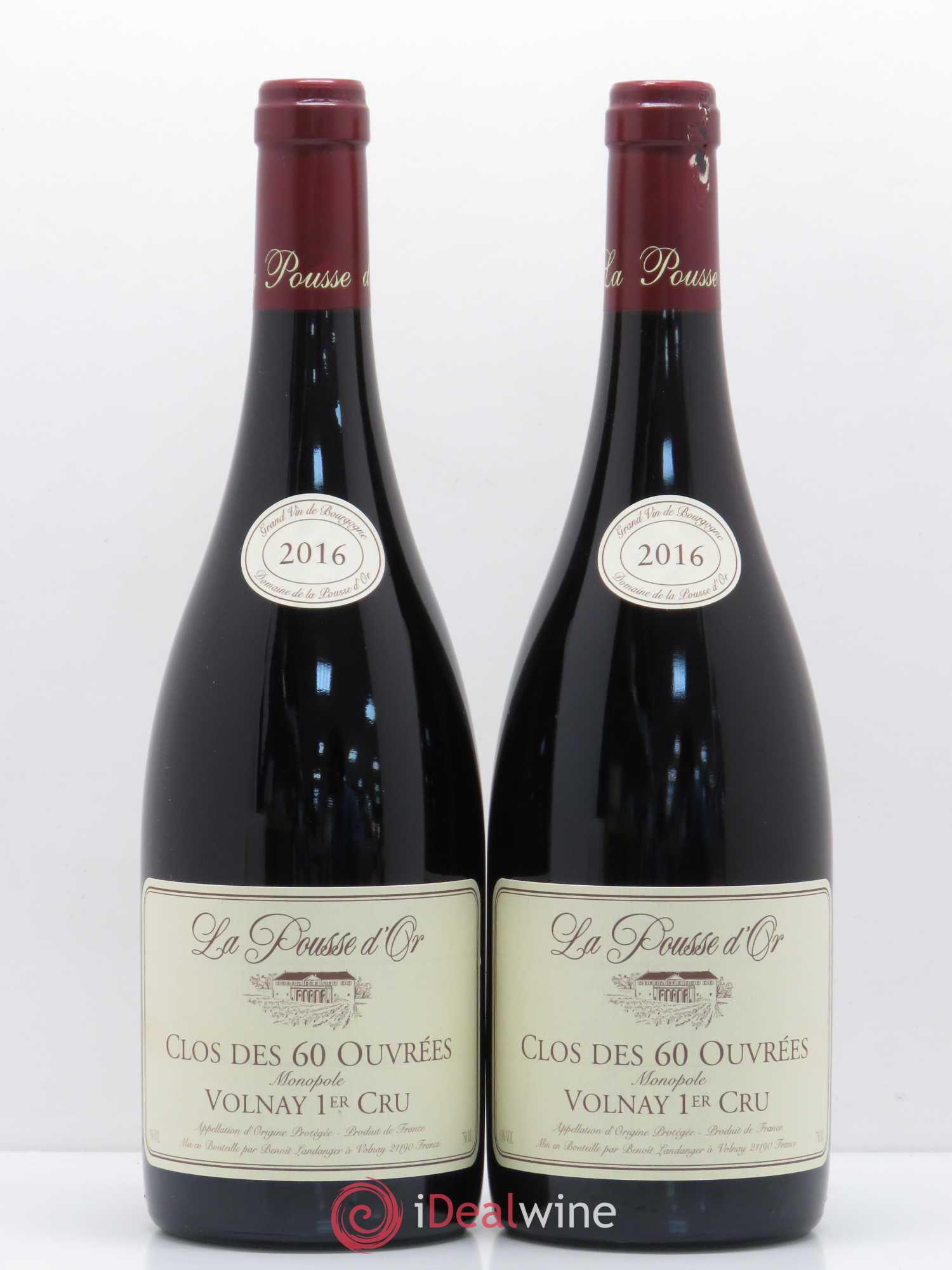 Volnay 1er Cru Clos des 60 ouvrées La Pousse d'Or (Domaine de) 2016 - Lot de 2 bouteilles - 0