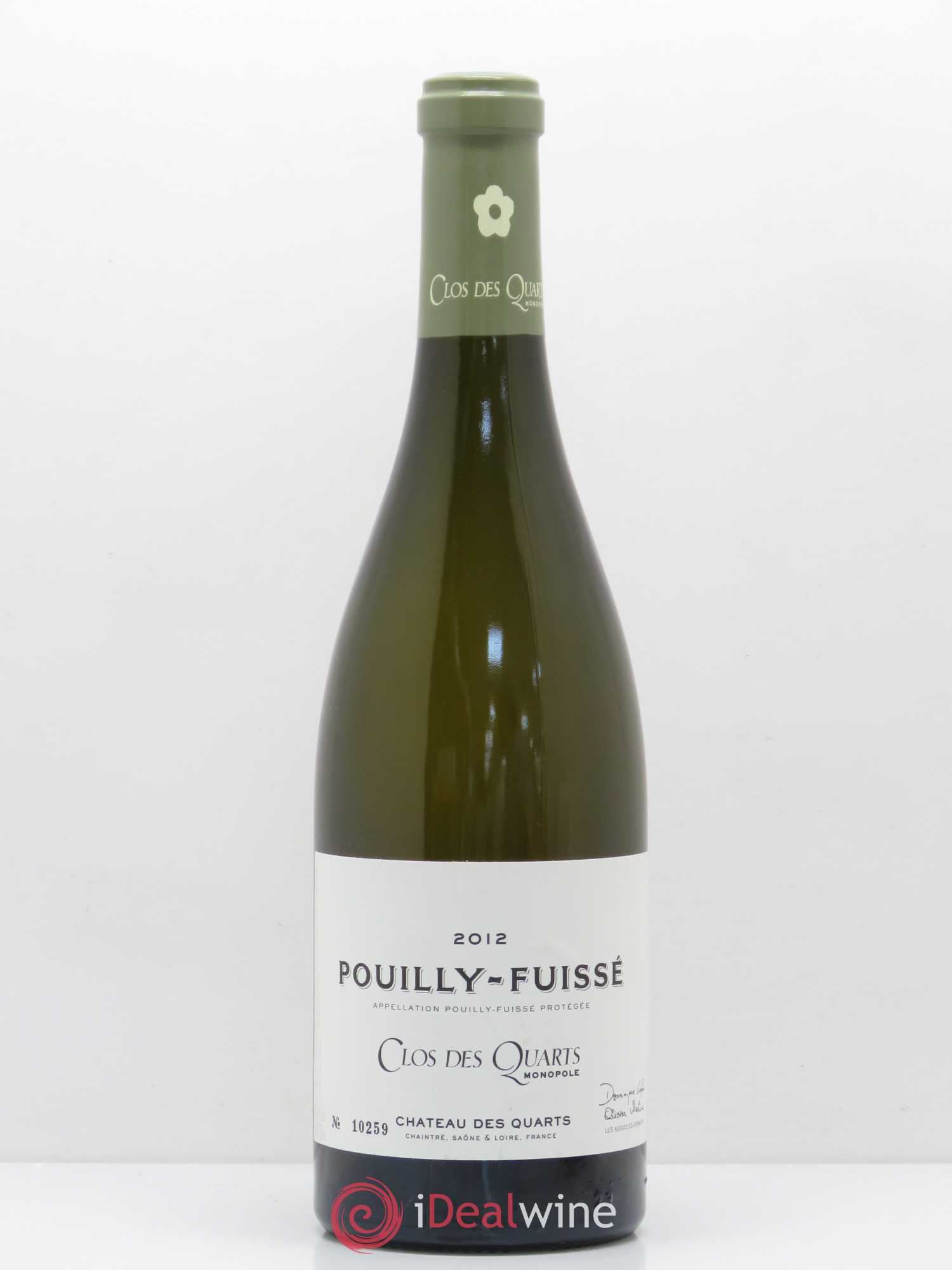 Pouilly-Fuissé Clos des Quarts Château des Quarts (sans prix de réserve) 2012 - Posten von 1 Flasche - 0
