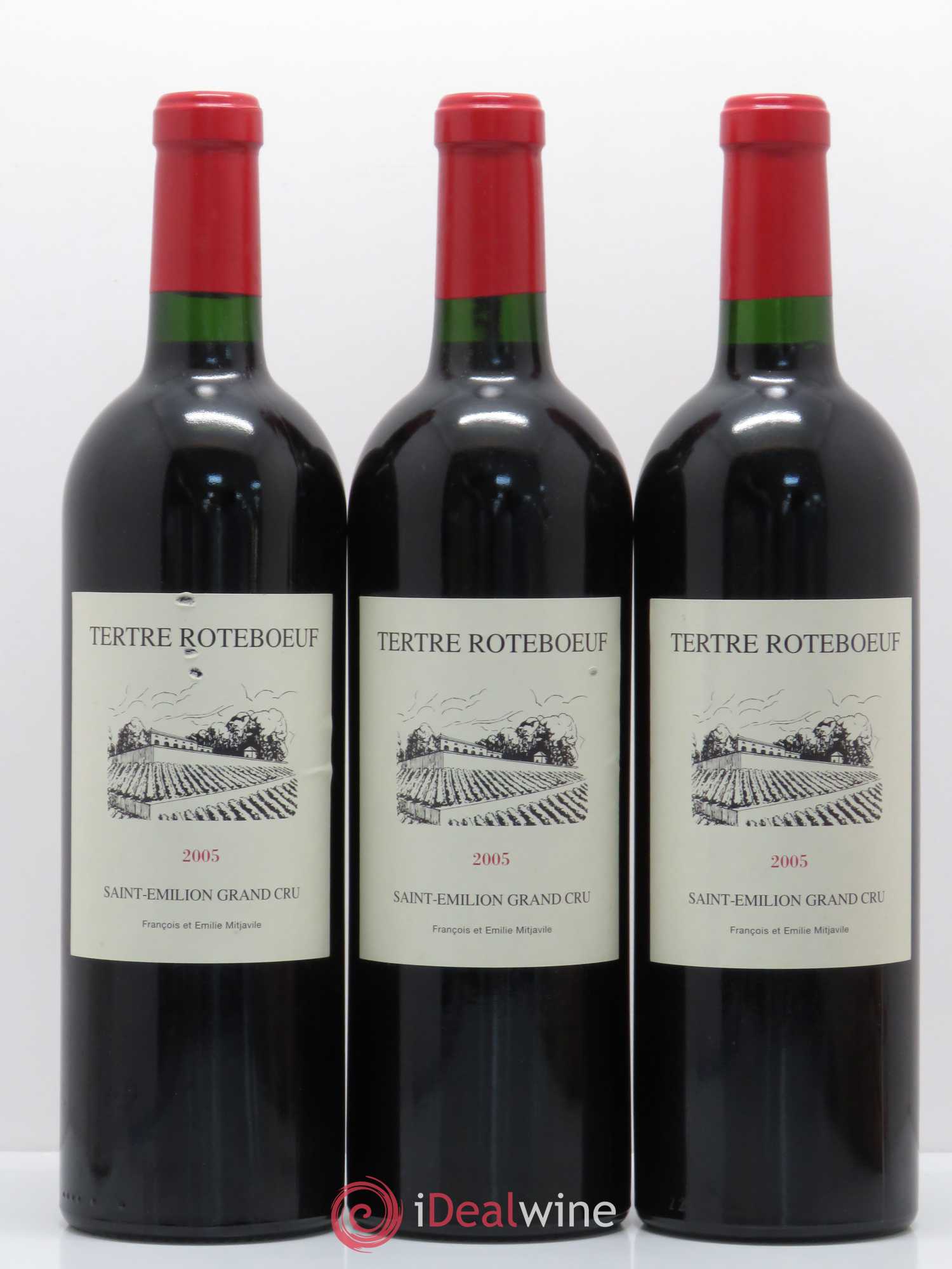Château Tertre Roteboeuf 2005 - Lot de 3 bouteilles - 0
