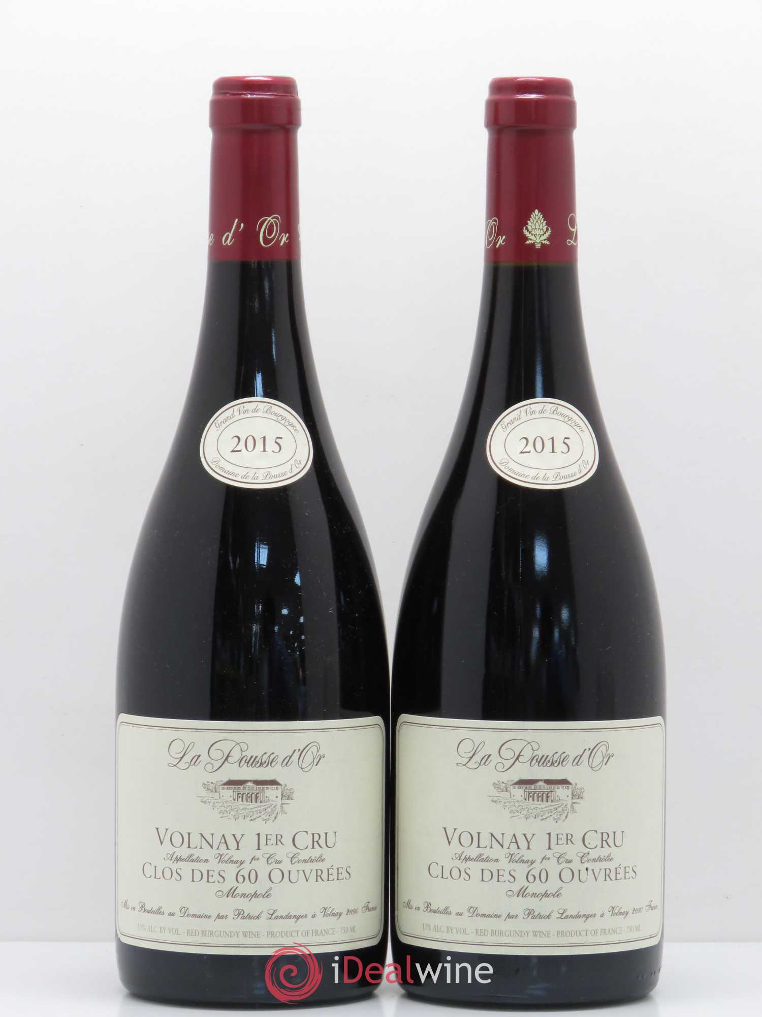 Volnay 1er Cru Clos des 60 ouvrées La Pousse d'Or (Domaine de) 2015 - Lot de 2 bouteilles - 0