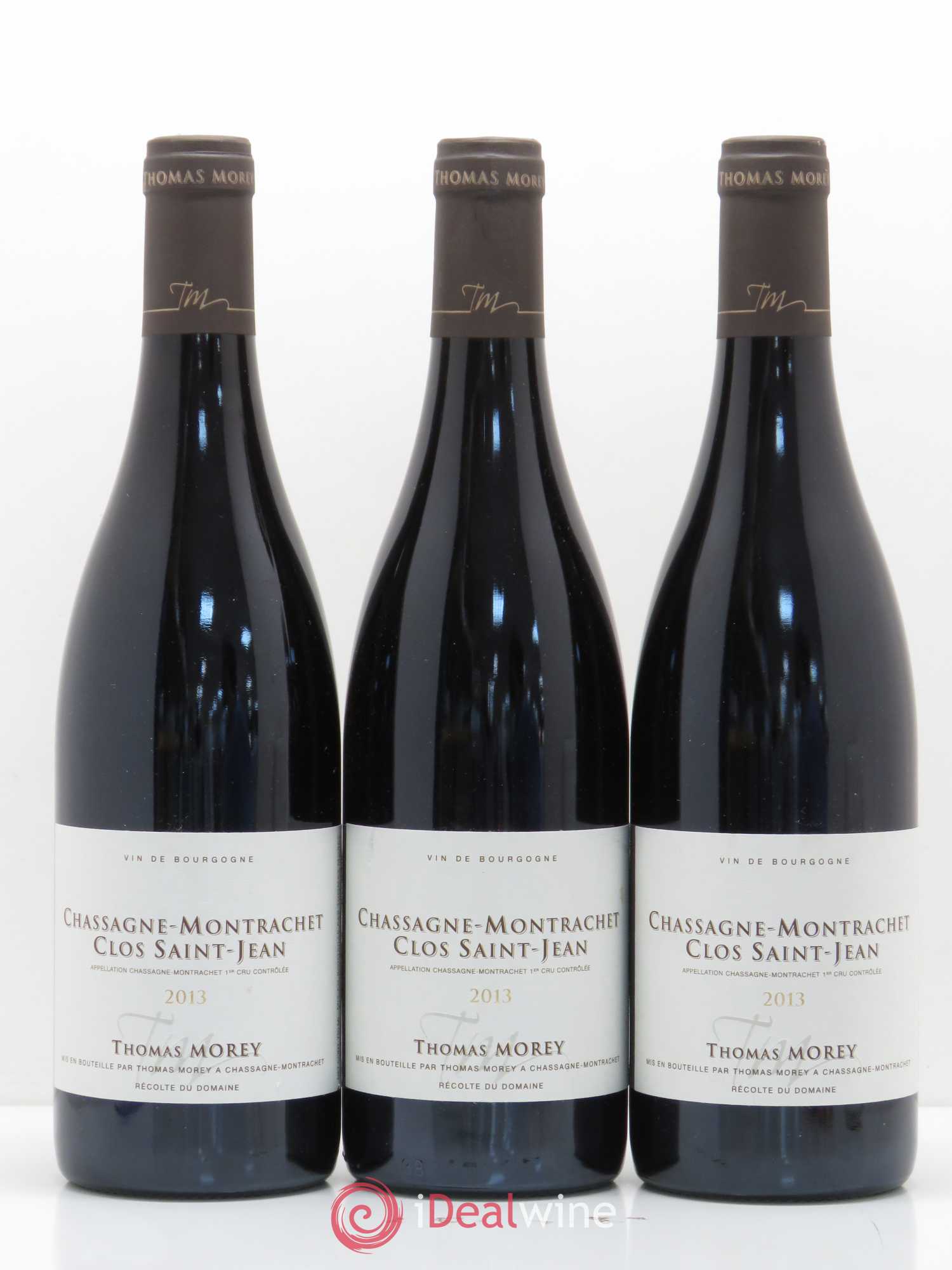 Chassagne-Montrachet 1er Cru Clos Saint Jean Thomas Morey 2013 - Lot de 3 bouteilles - 0