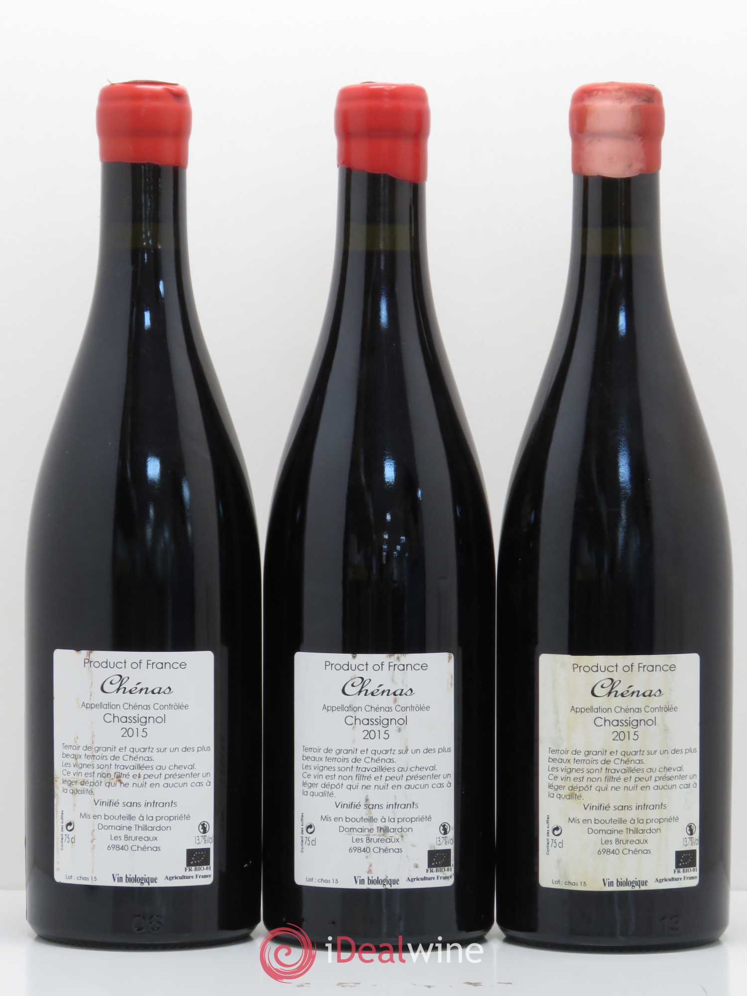 Chénas Chassignol Thillardon 2015 - Posten von 3 Flaschen - 1