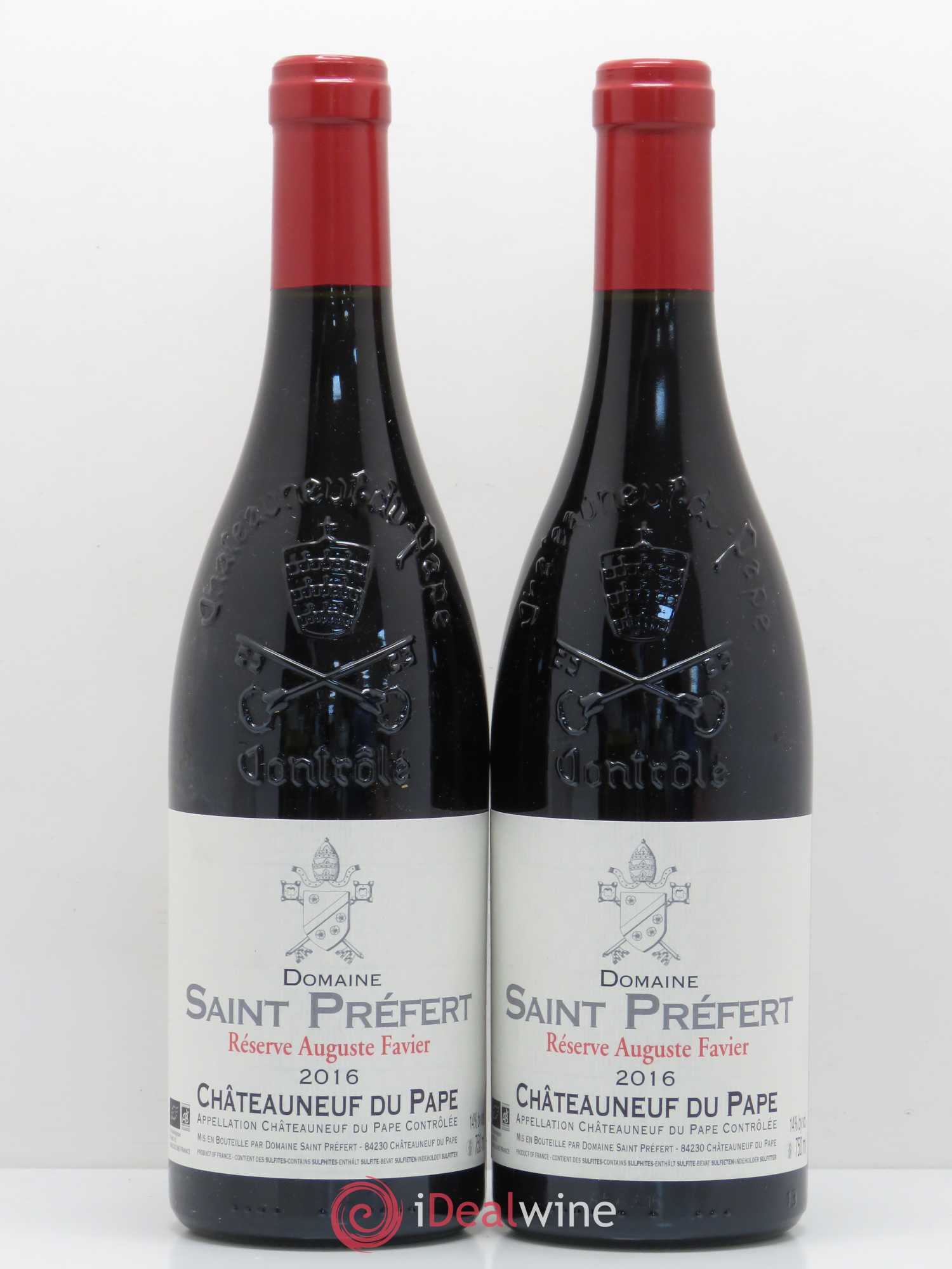 Châteauneuf-du-Pape Réserve Auguste Favier Domaine Saint-Préfert 2016 - Lot de 2 bouteilles - 0