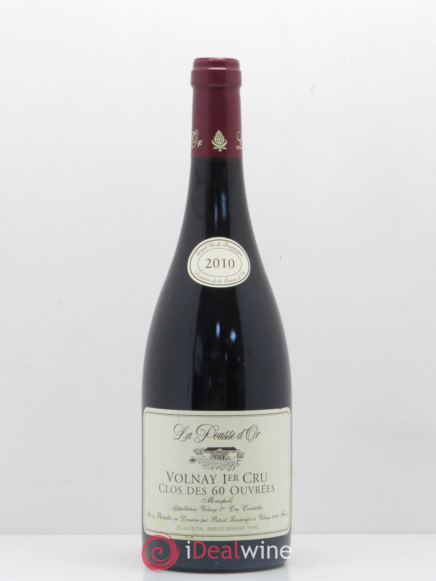 Volnay 1er Cru Clos des 60 ouvrées La Pousse d'Or (Domaine de) 2010 - Lot de 1 bouteille - 0