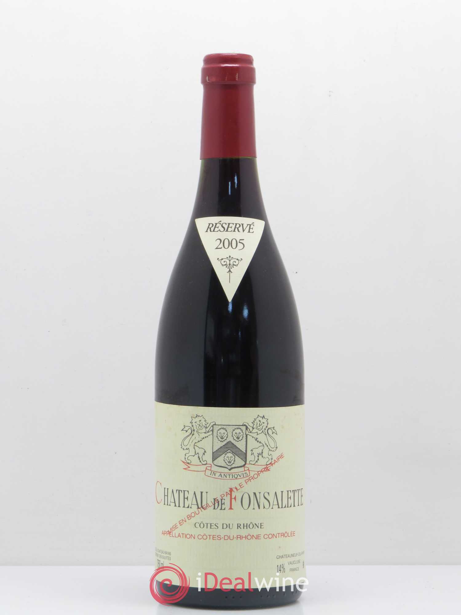 Côtes-du-Rhône Château de Fonsalette Emmanuel Reynaud 2005 - Lot de 1 bouteille - 0