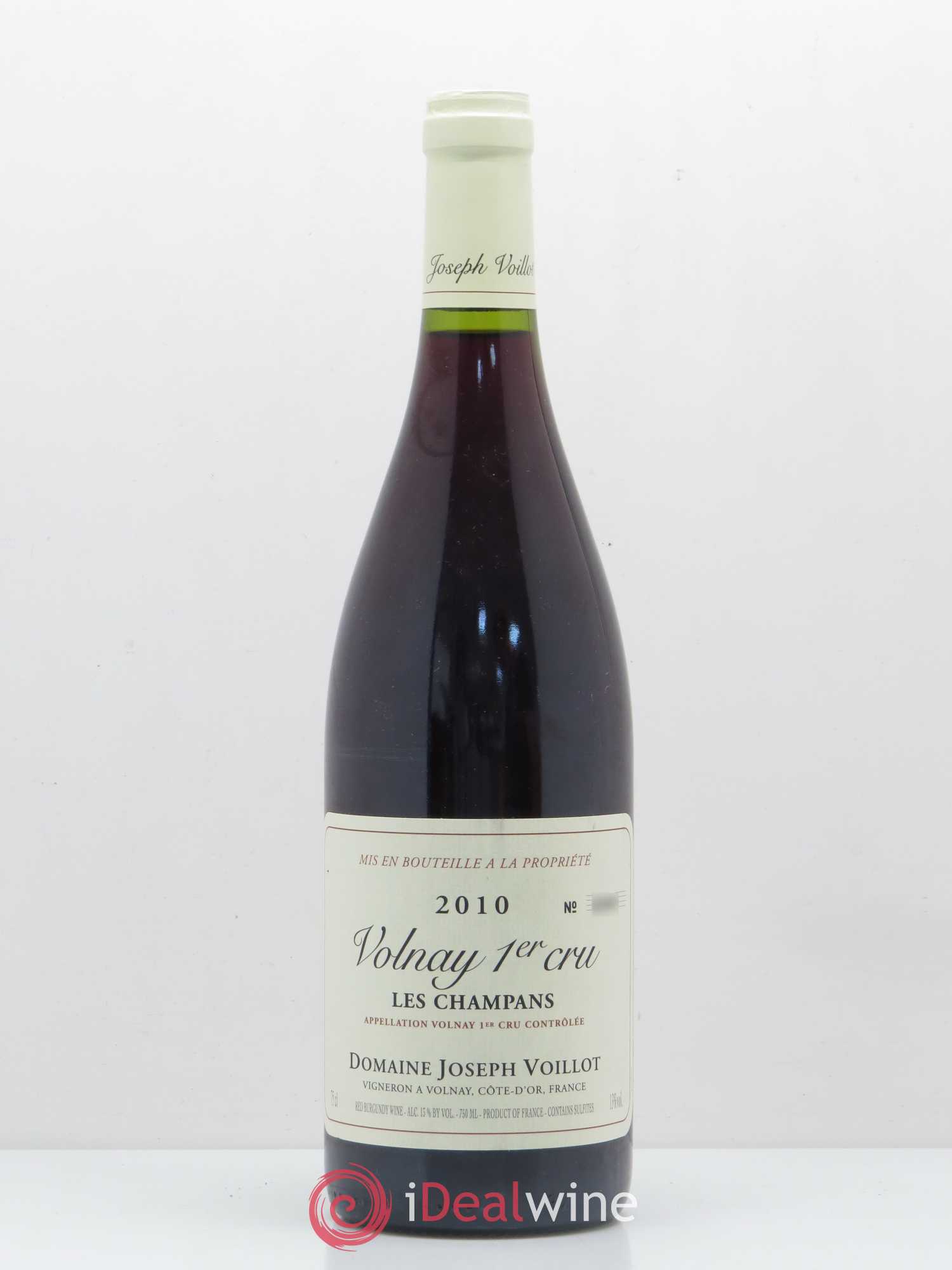 Volnay 1er Cru les Champans Joseph Voillot (Domaine) 2010 - Lot de 1 bouteille - 0