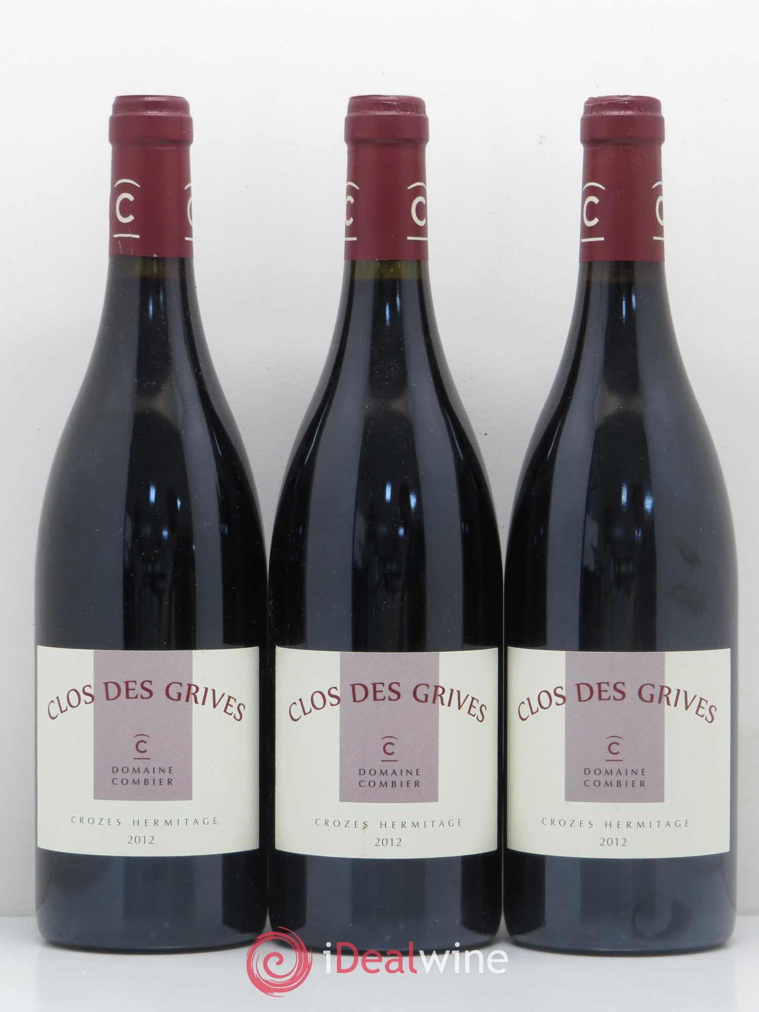 Crozes-Hermitage Clos des Grives Combier 2012 - Lot de 3 bouteilles - 0