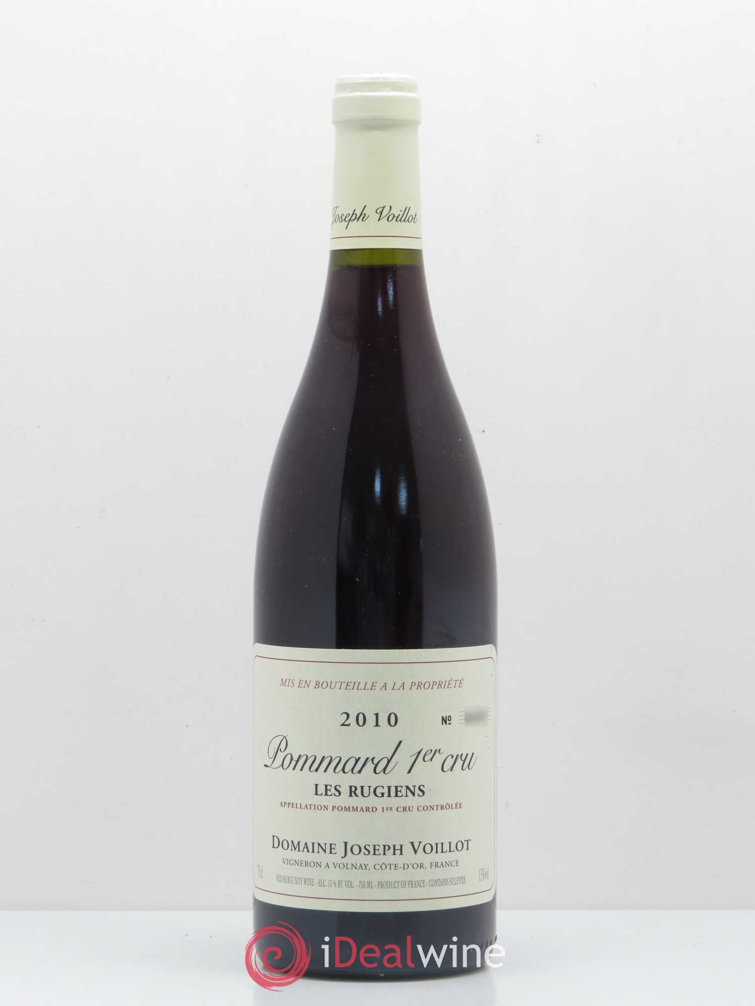 Pommard 1er Cru Les Rugiens Joseph Voillot (Domaine) 2010 - Lot de 1 bouteille - 0