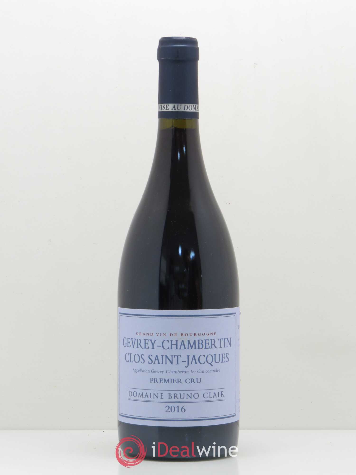 Gevrey-Chambertin 1er Cru Clos Saint-Jacques Bruno Clair (Domaine) 2016 - Lot de 1 bouteille - 0