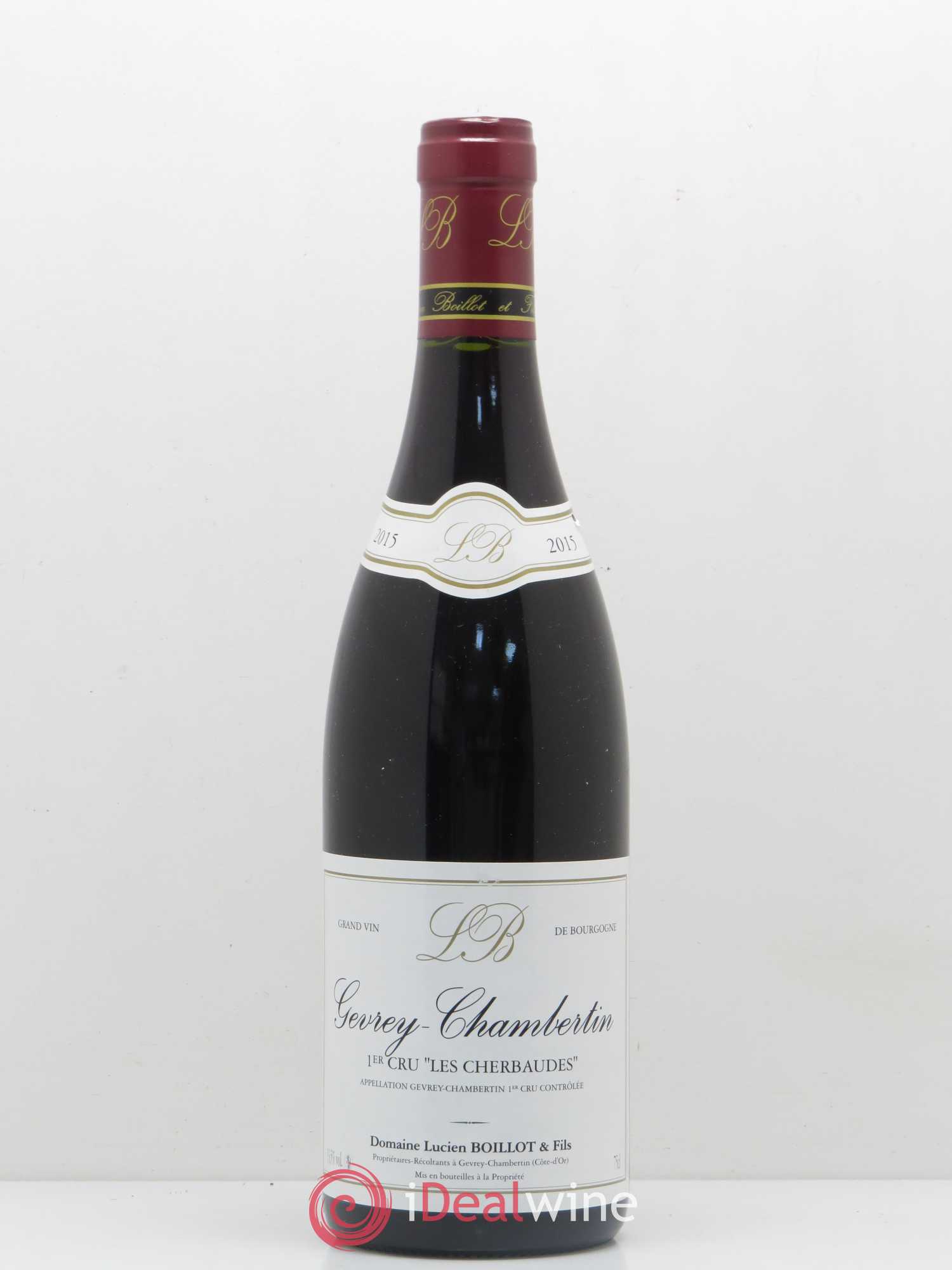 Gevrey-Chambertin 1er Cru Les Cherbaudes Lucien Boillot & Fils (Domaine) 2015 - Lot de 1 bouteille - 0