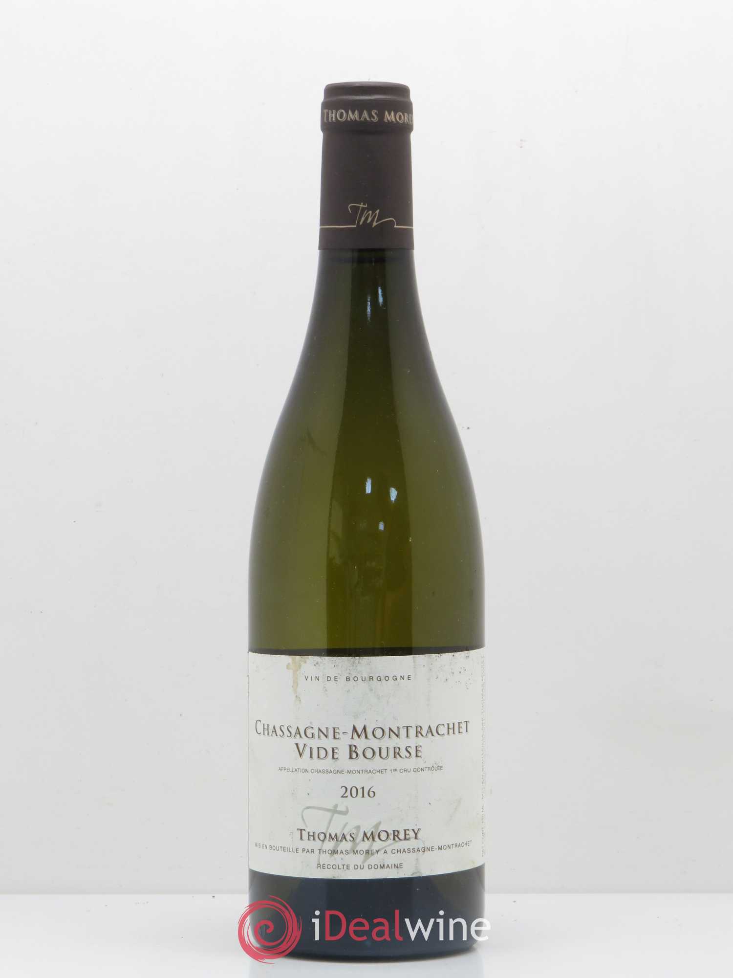 Chassagne-Montrachet 1er Cru Vide Bourse Thomas Morey 2016 - Lotto di 1 bottiglia - 0