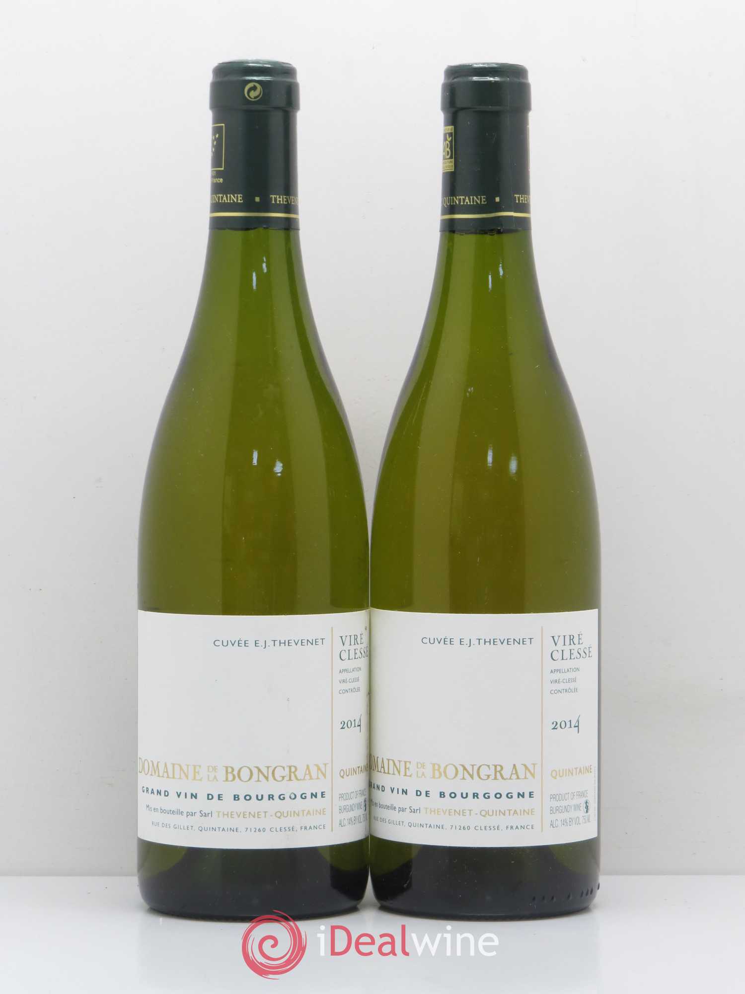 Viré-Clessé Quintaine Bongran 2014 - Posten von 2 Flaschen - 0