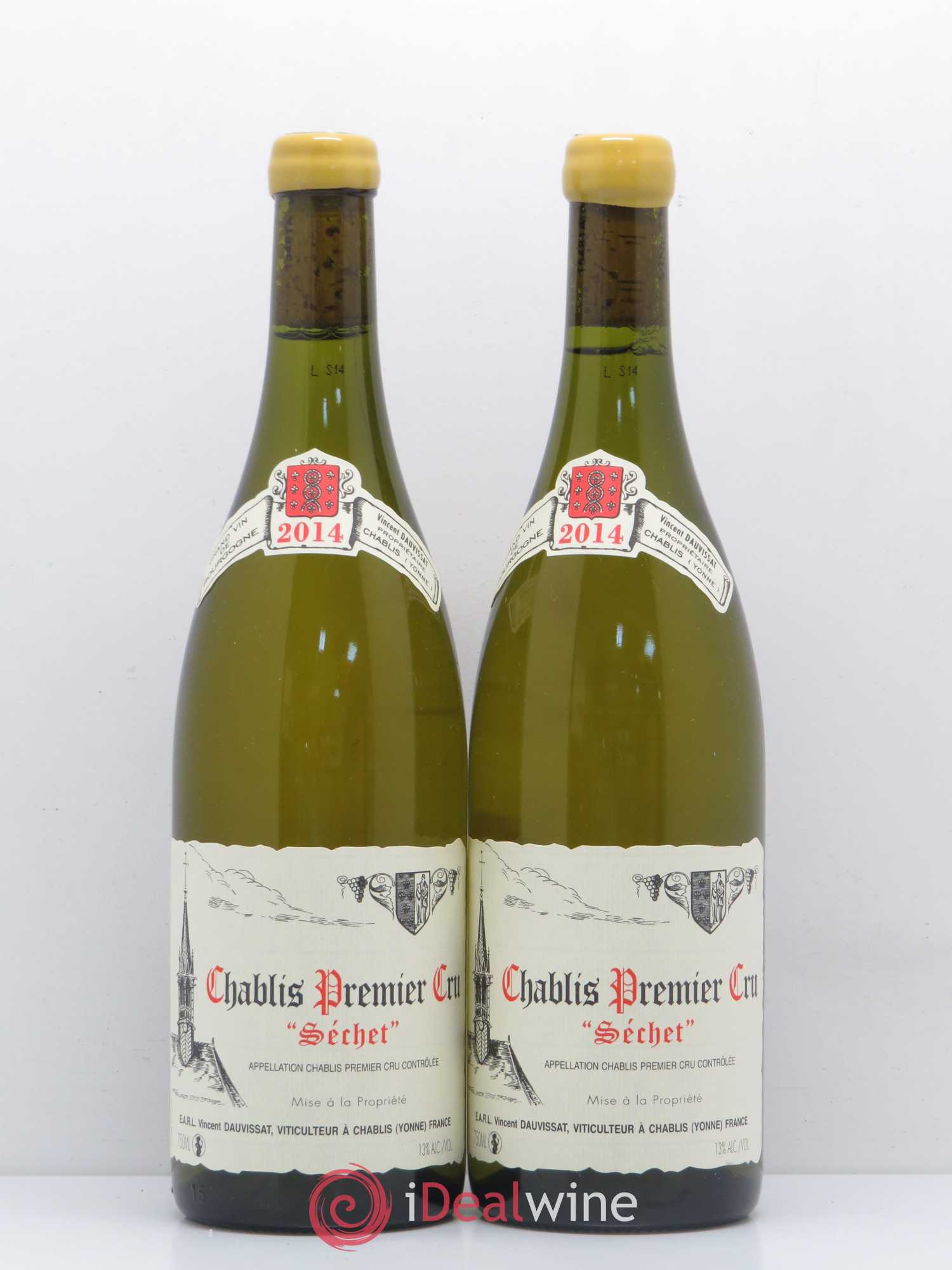 Chablis 1er Cru Séchet Vincent Dauvissat (Domaine) 2014 - Lot de 2 bouteilles - 0
