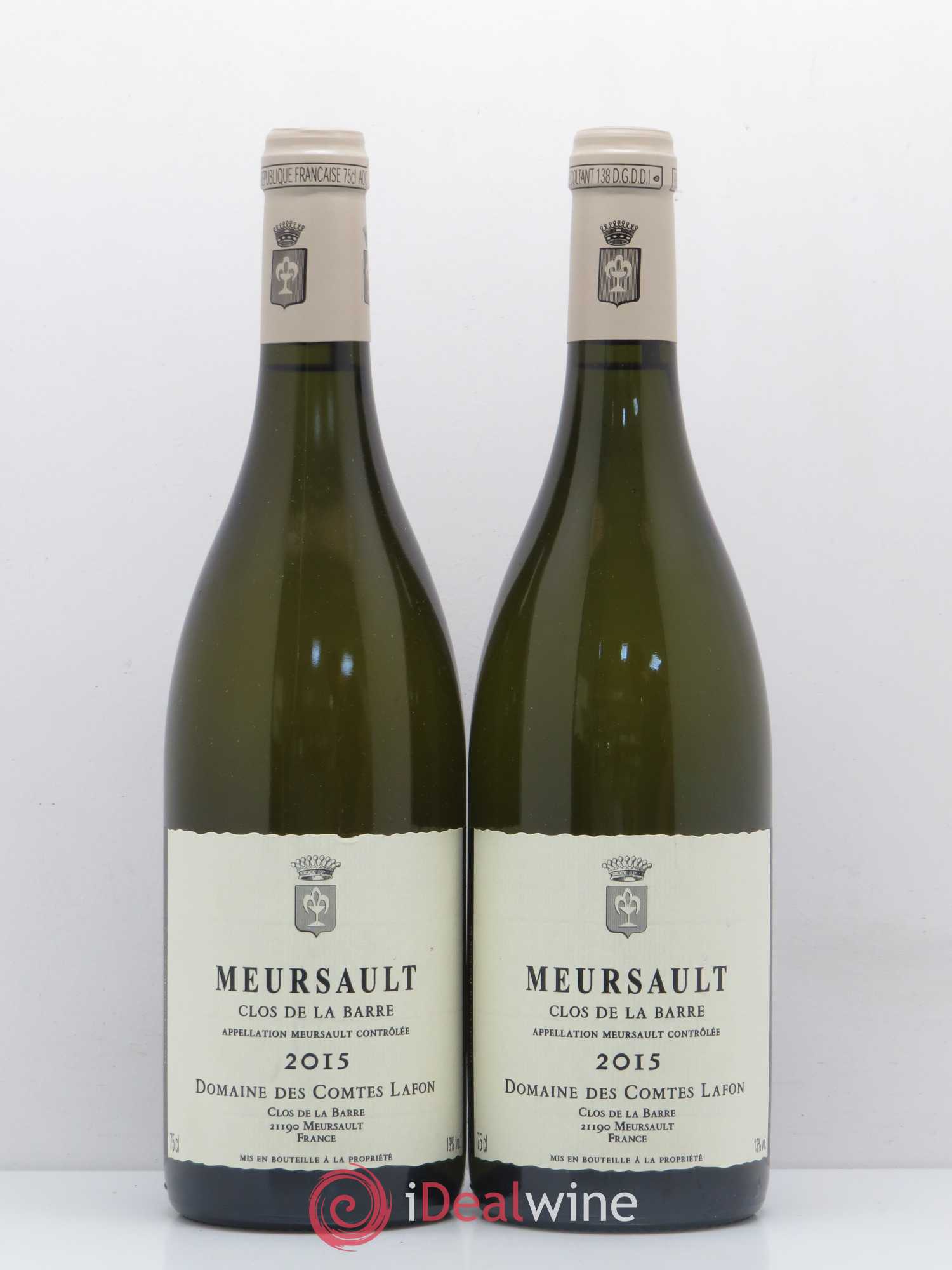 Meursault Clos de la Barre Comtes Lafon (Domaine des) 2015 - Lot de 2 bouteilles - 0