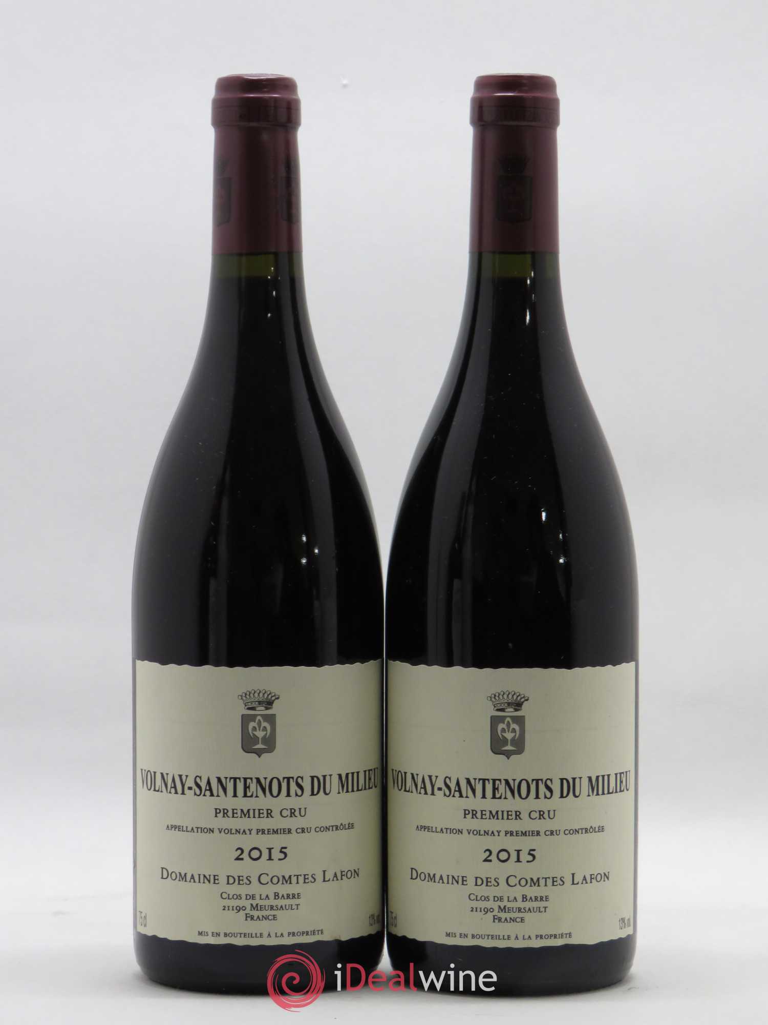 Volnay 1er Cru Santenots du Milieu Comtes Lafon (Domaine des) 2015 - Lot de 2 bouteilles - 0