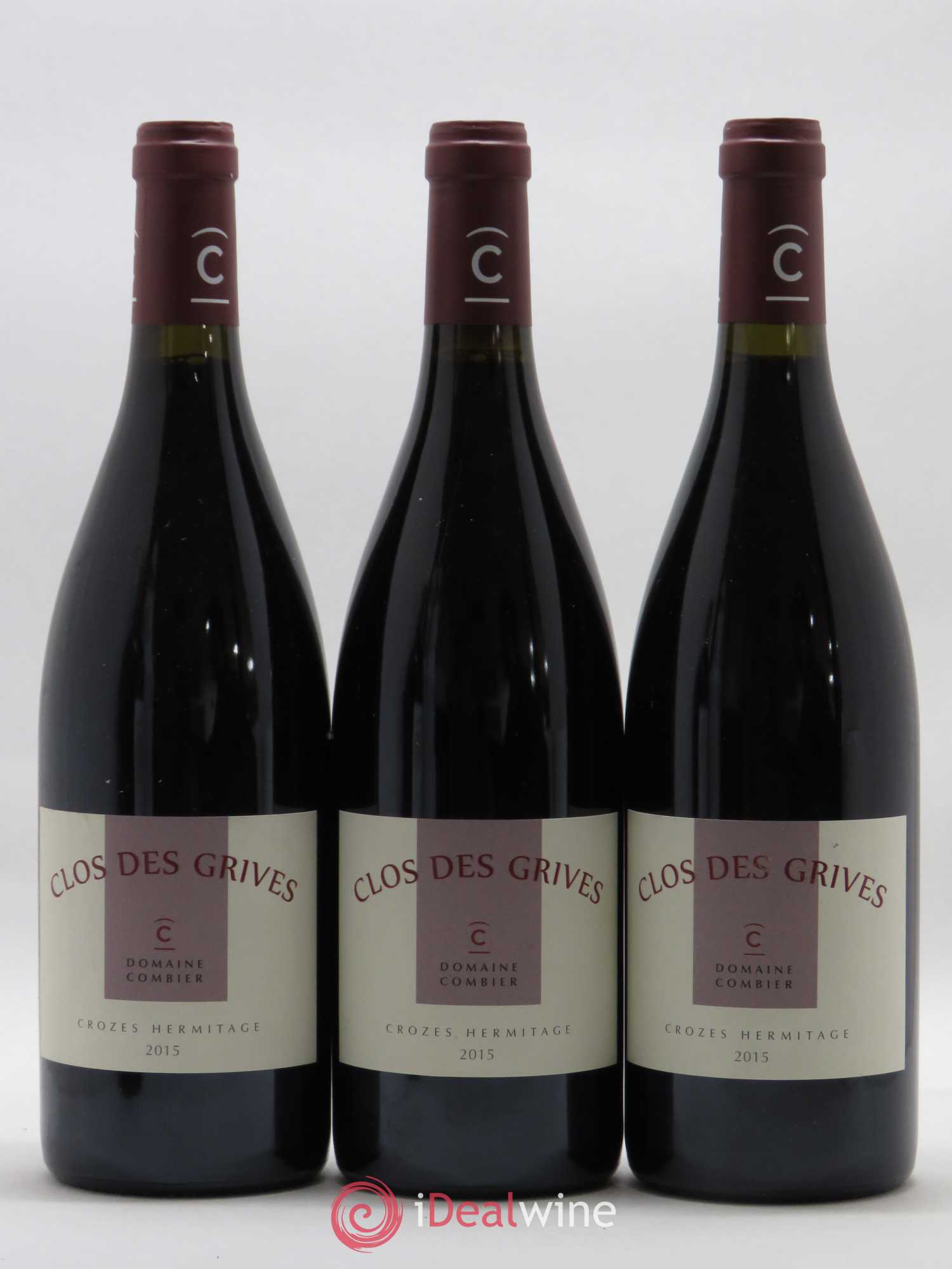 Crozes-Hermitage Clos des Grives Combier 2015 - Lot de 3 bouteilles - 0
