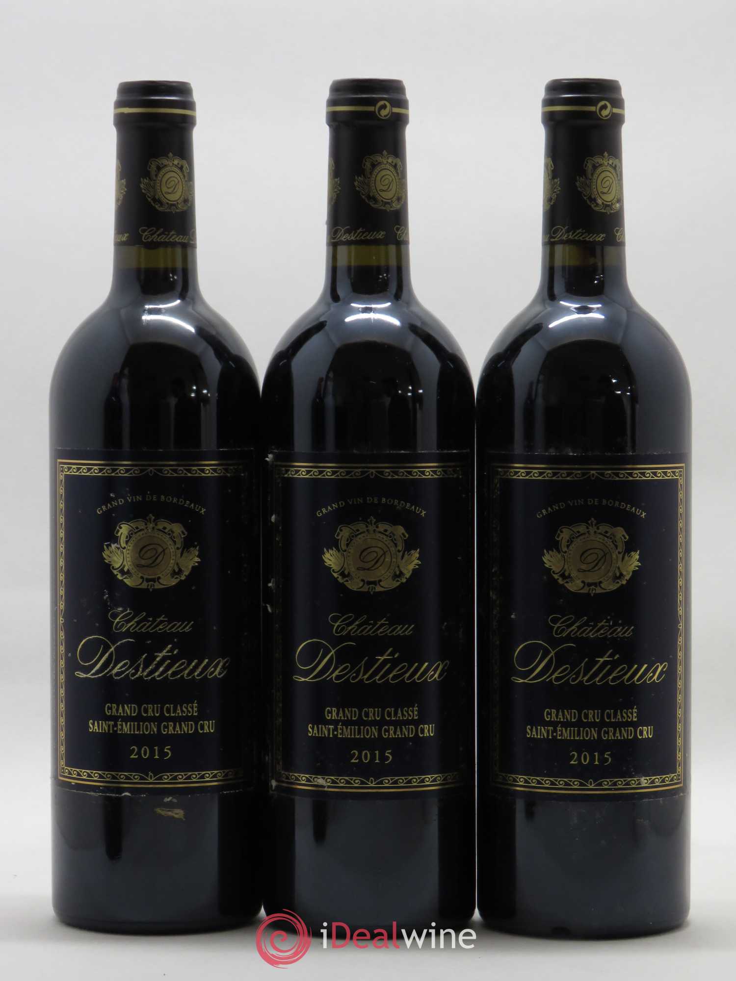 Château Destieux Grand Cru Classé 2015 - Lot de 3 bouteilles - 0