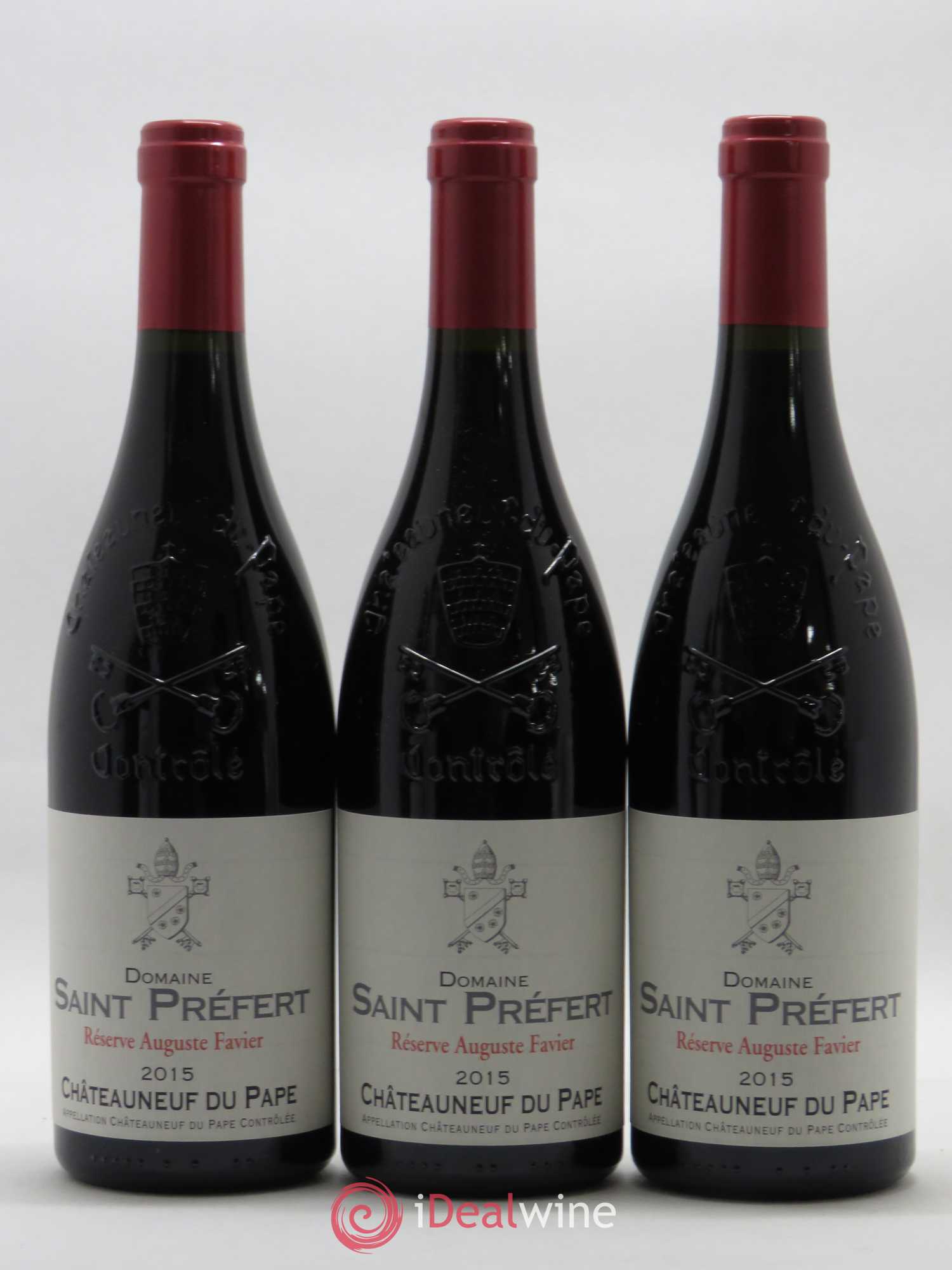 Châteauneuf-du-Pape Réserve Auguste Favier Domaine Saint-Préfert 2015 - Lot de 3 bouteilles - 0