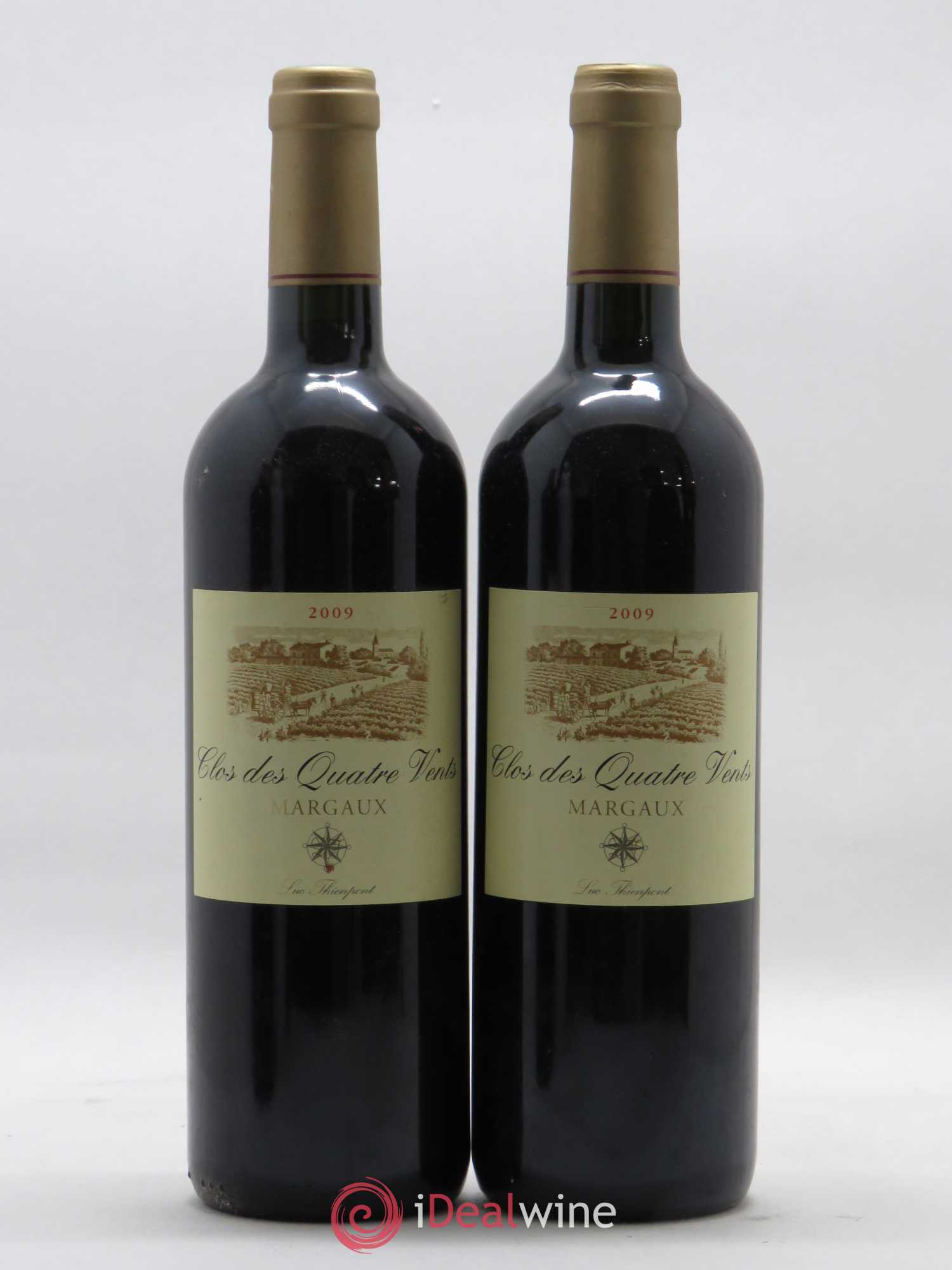 Bordeaux Margaux Clos des Quatres Vents 2009 - Posten von 2 Flaschen - 0