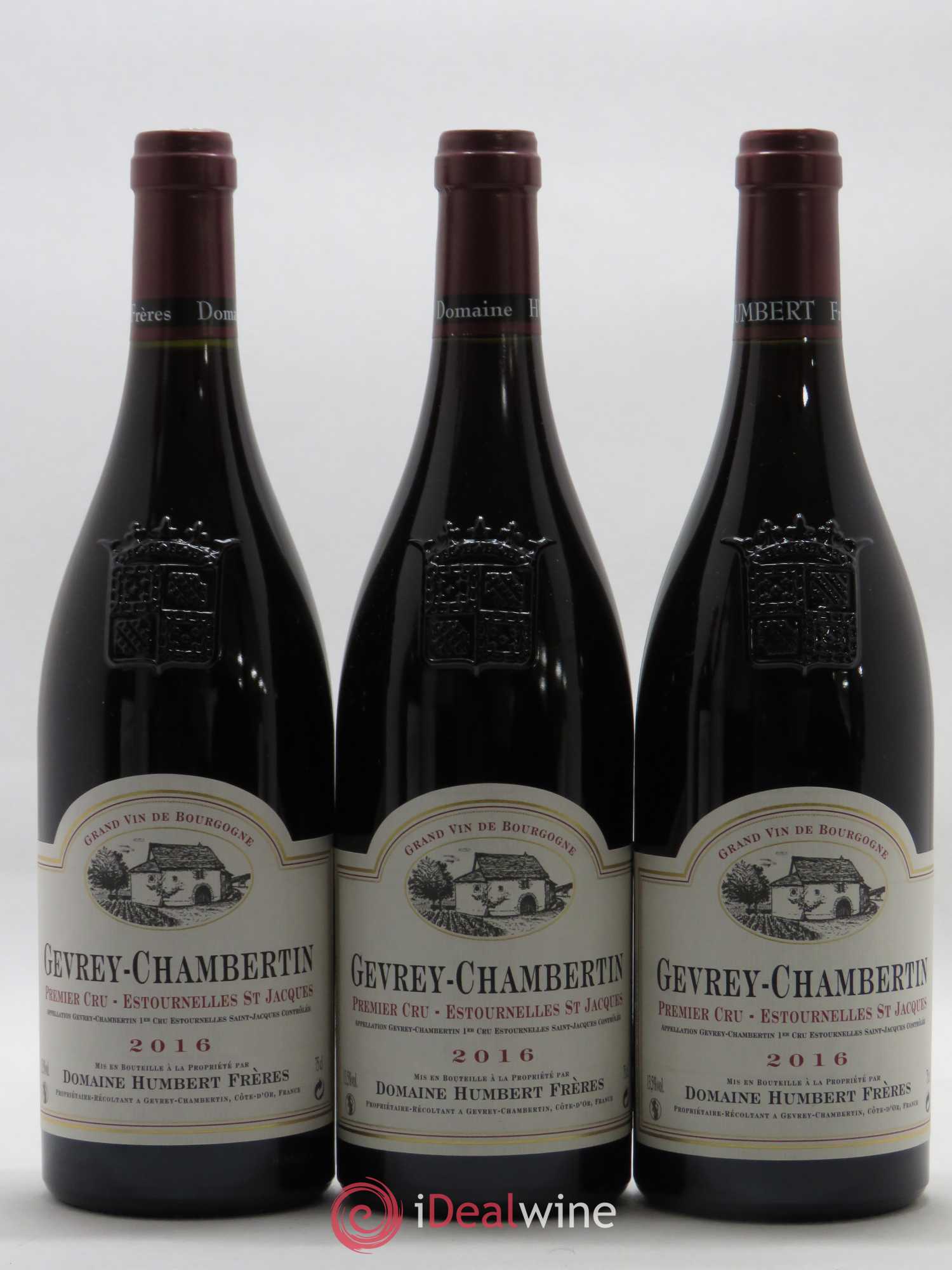 Gevrey-Chambertin 1er Cru Estournelles Saint-Jacques Humbert (Domaine) 2016 - Lotto di 3 bottiglie - 0