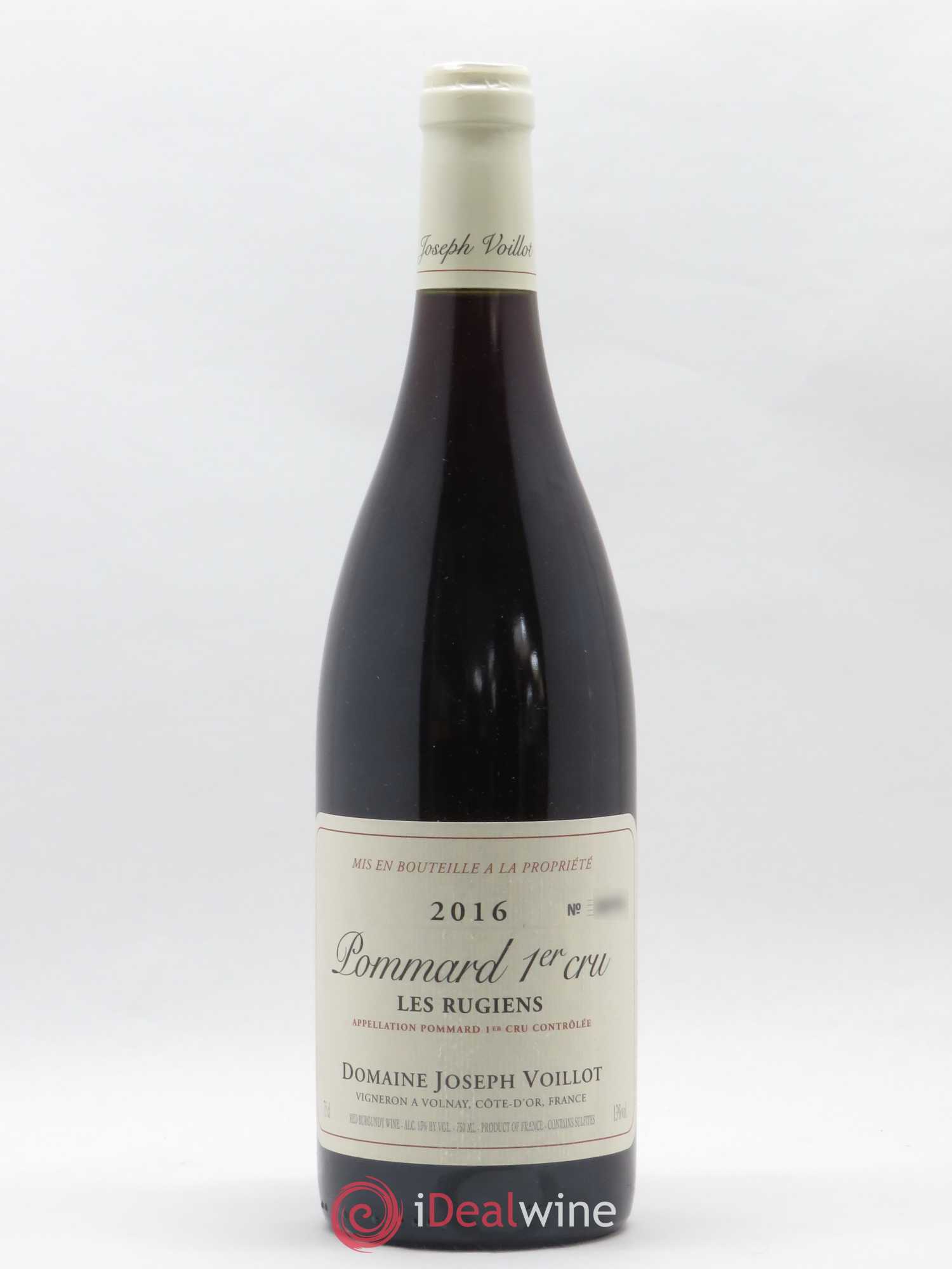Pommard 1er Cru Les Rugiens Joseph Voillot (Domaine) 2016 - Lot de 1 bouteille - 0