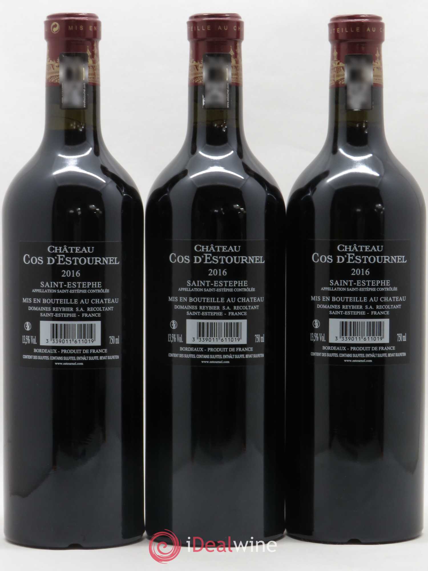 Cos d'Estournel 2ème Grand Cru Classé 2016 - Lot de 3 bouteilles - 1