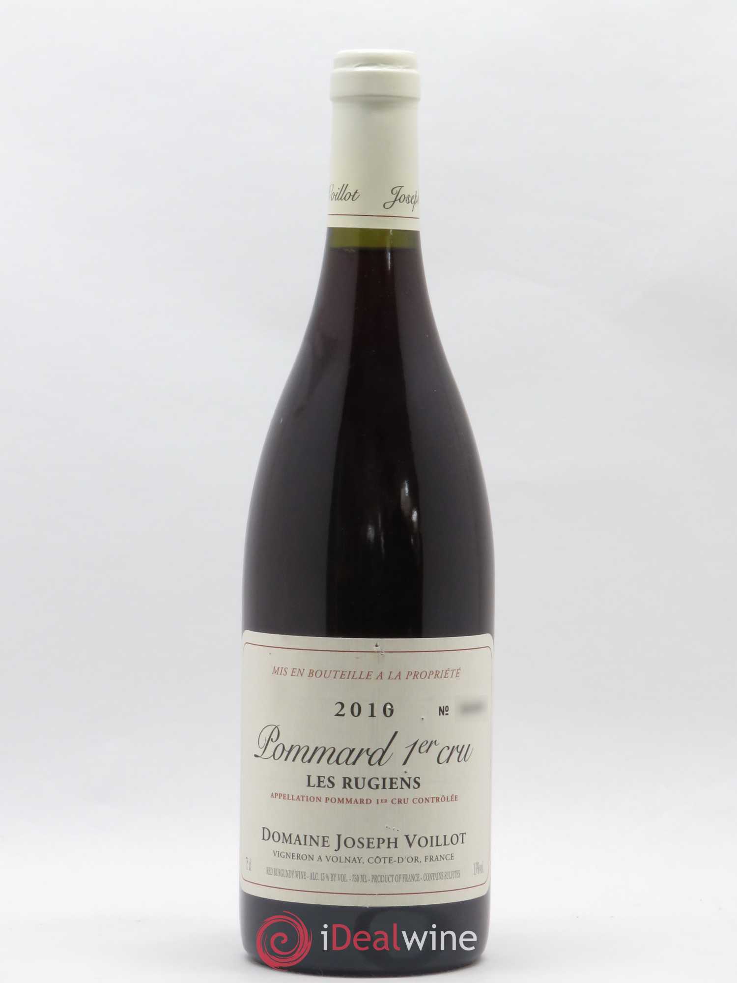 Pommard 1er Cru Les Rugiens Joseph Voillot (Domaine) 2010 - Lot de 1 bouteille - 0