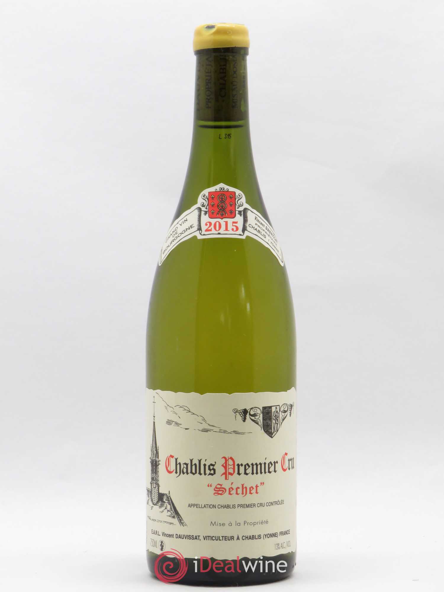 Chablis 1er Cru Séchet Vincent Dauvissat (Domaine) 2015 - Lot de 1 bouteille - 0