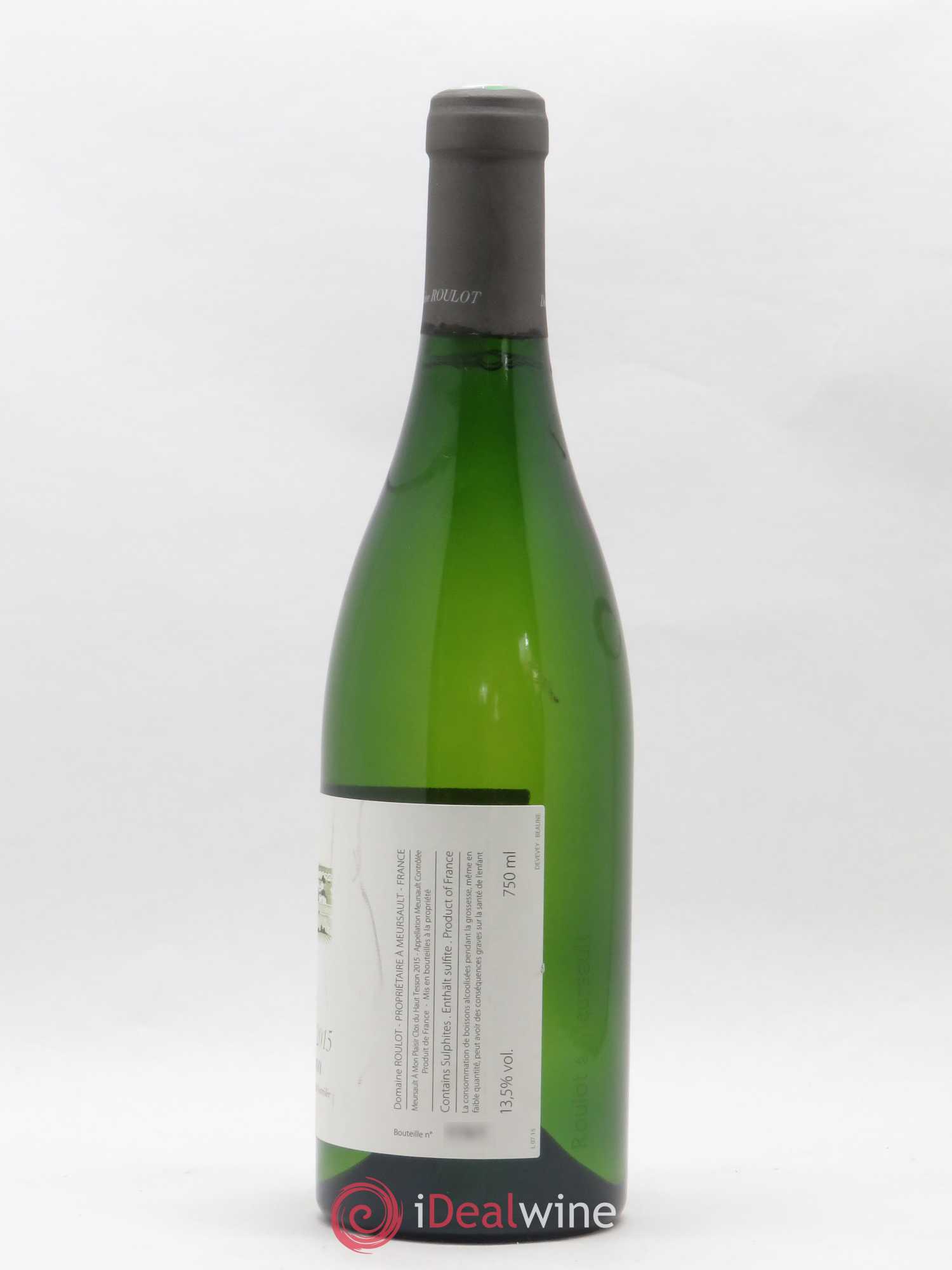 Meursault A mon plaisir Clos du Haut Tesson Roulot (Domaine) 2015 - Lot de 1 bouteille - 1