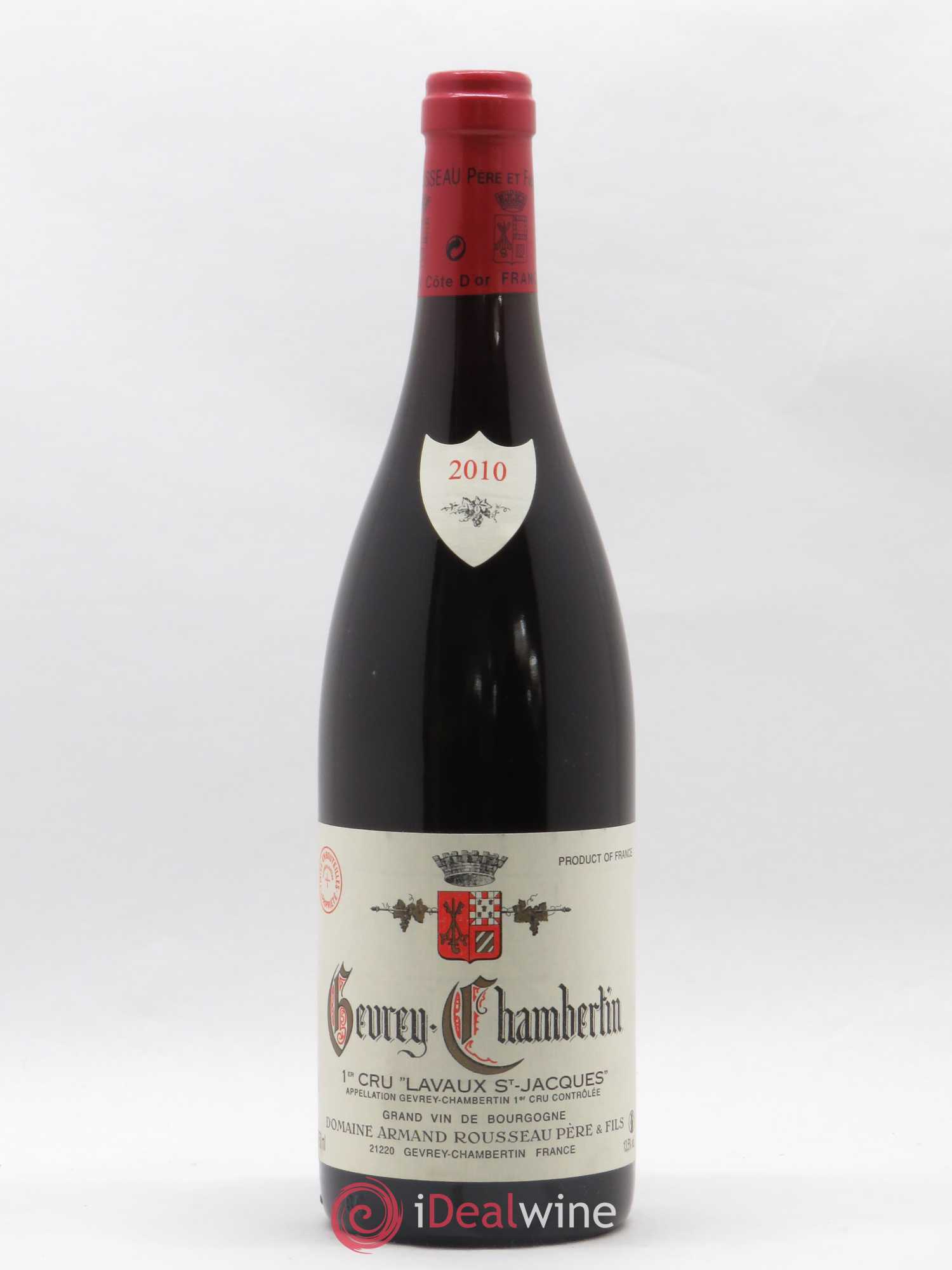 Gevrey-Chambertin 1er Cru Lavaux Saint Jacques Armand Rousseau (Domaine) 2010 - Lot de 1 bouteille - 0