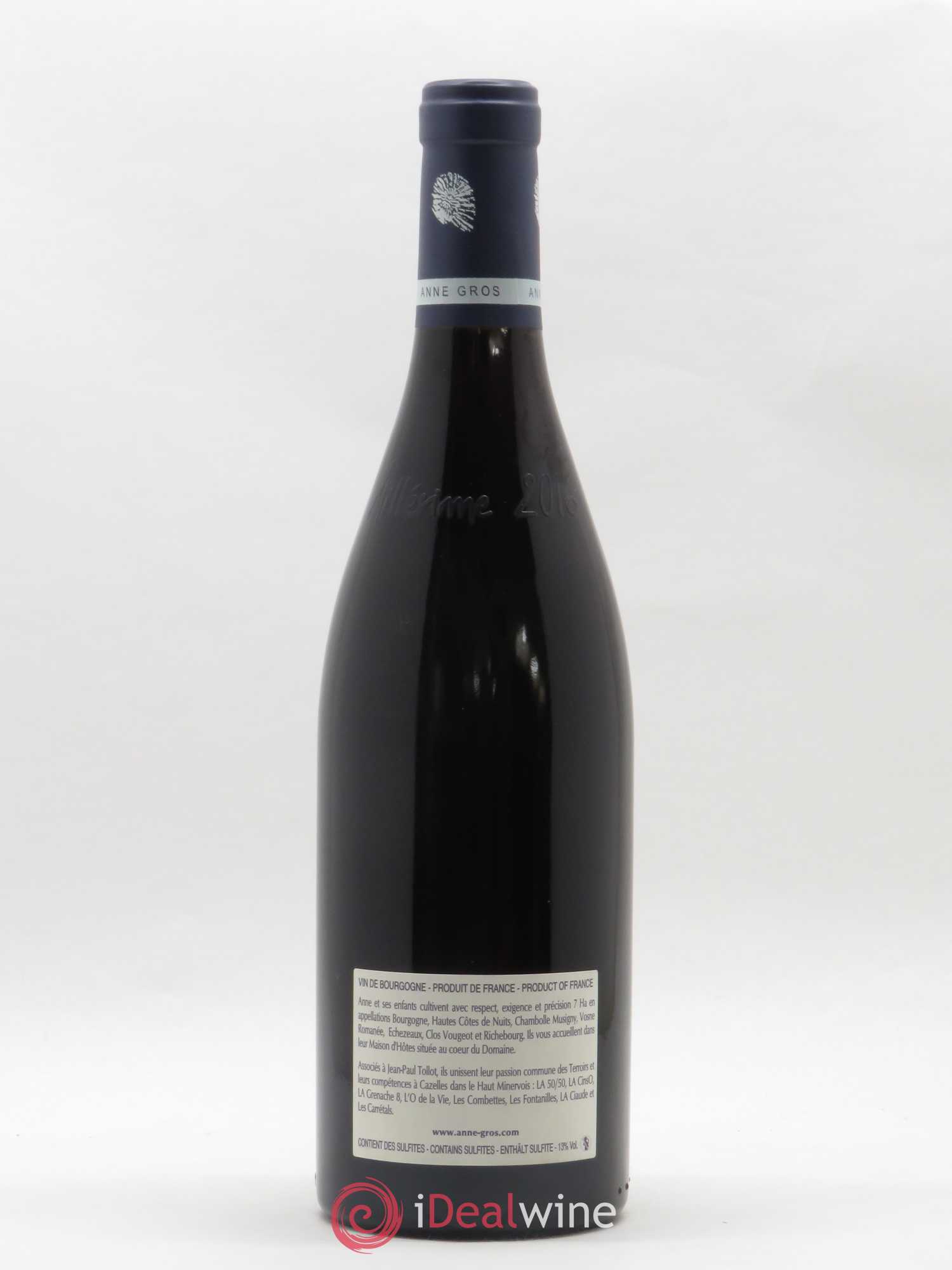 Clos de Vougeot Grand Cru Le Grand Maupertui Anne Gros 2016 - Lot de 1 bouteille - 1