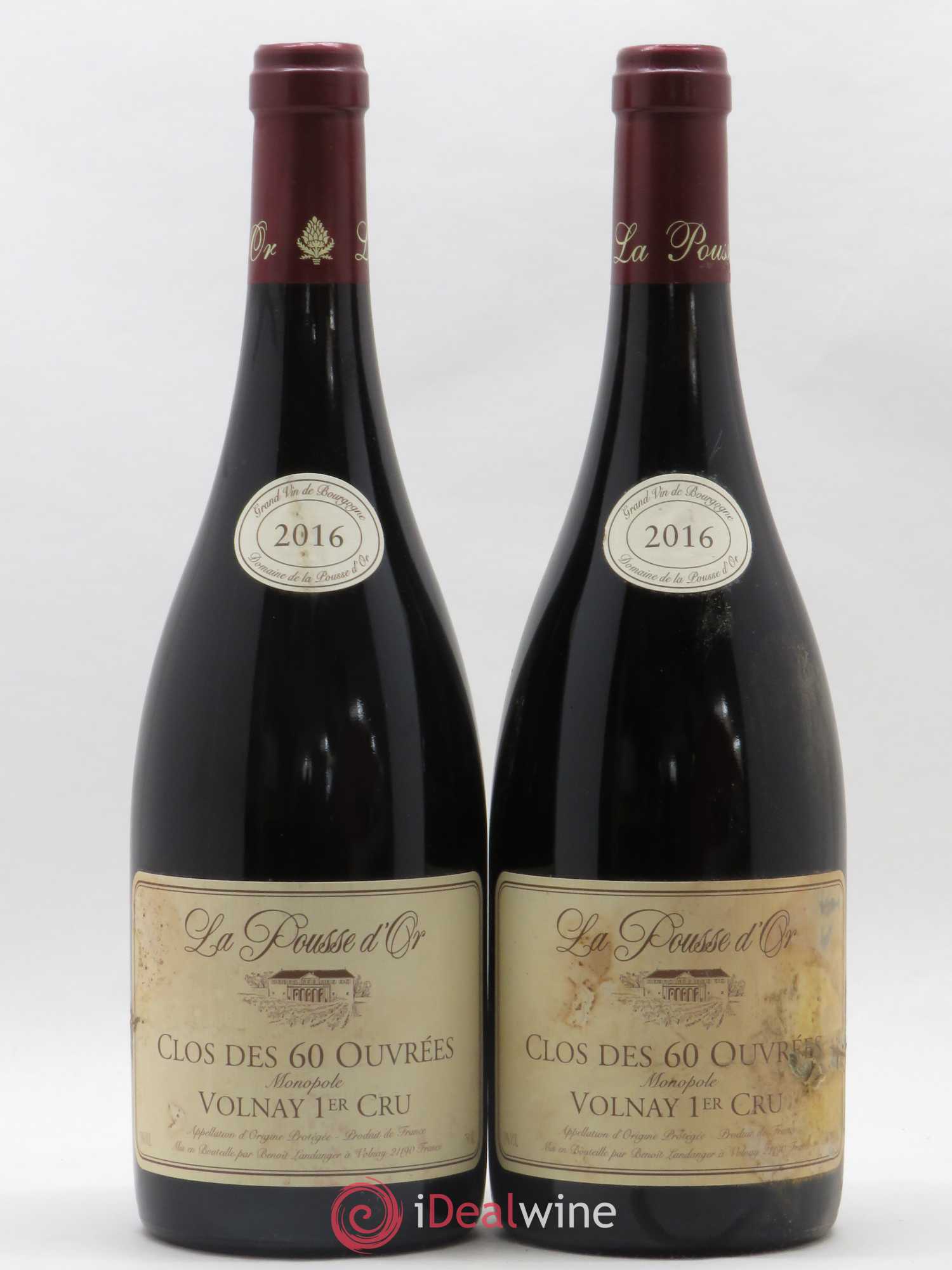 Volnay 1er Cru Clos des 60 ouvrées La Pousse d'Or (Domaine de) 2016 - Lot de 2 bouteilles - 0